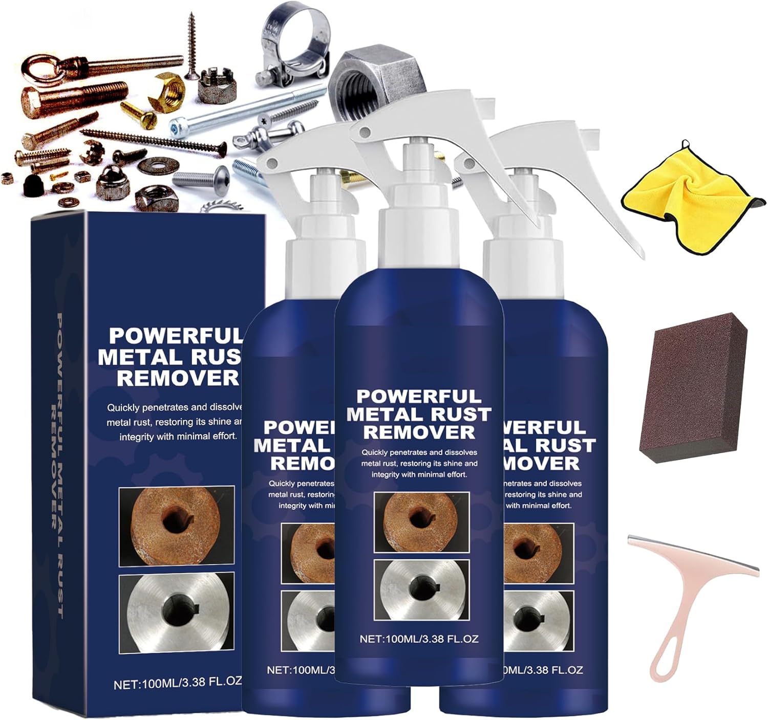 2024 New Powerful Metal Rust Remover 3PCS