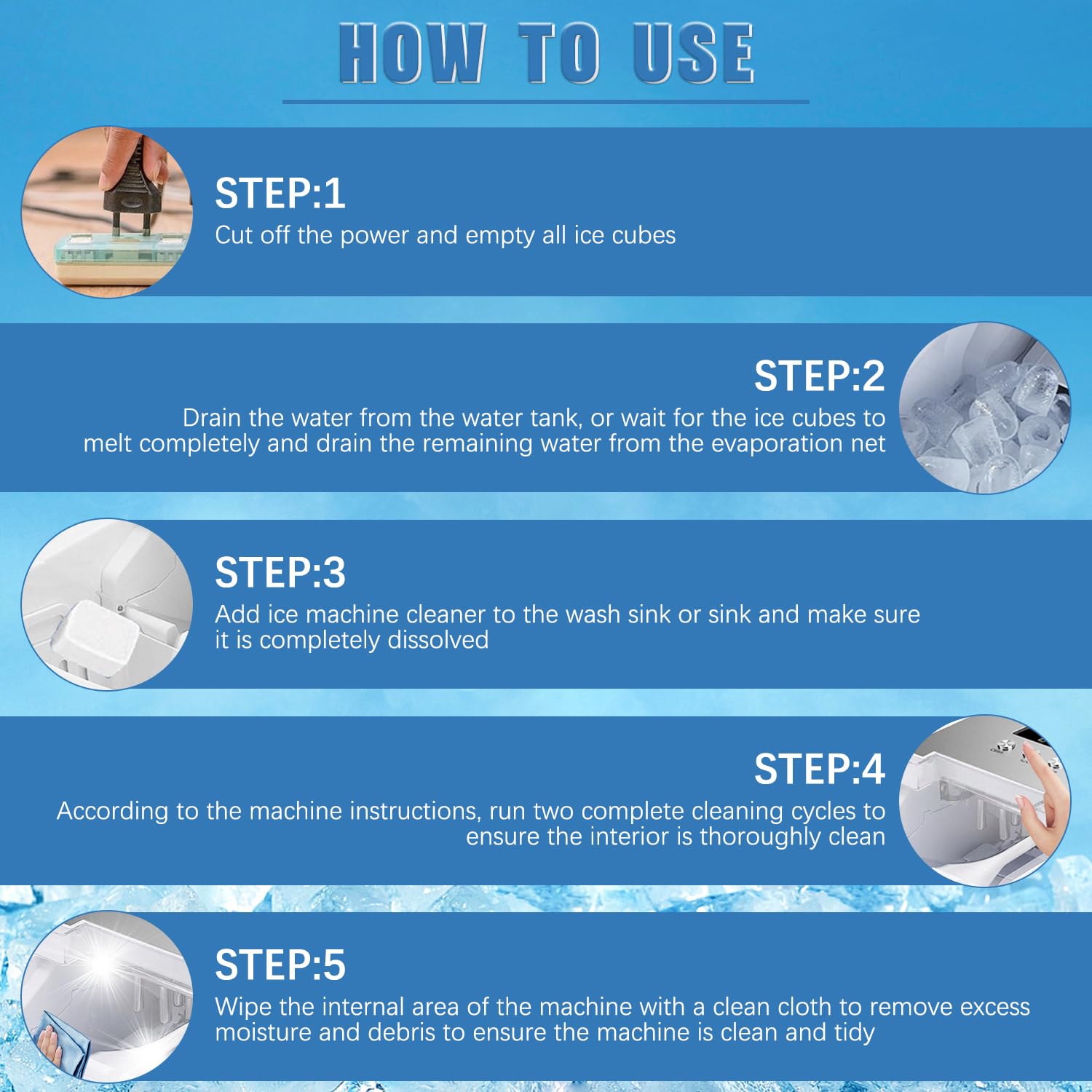iaredon Ice Maker Descaler Cleaner Tablets 12 Count for All Ice Machines