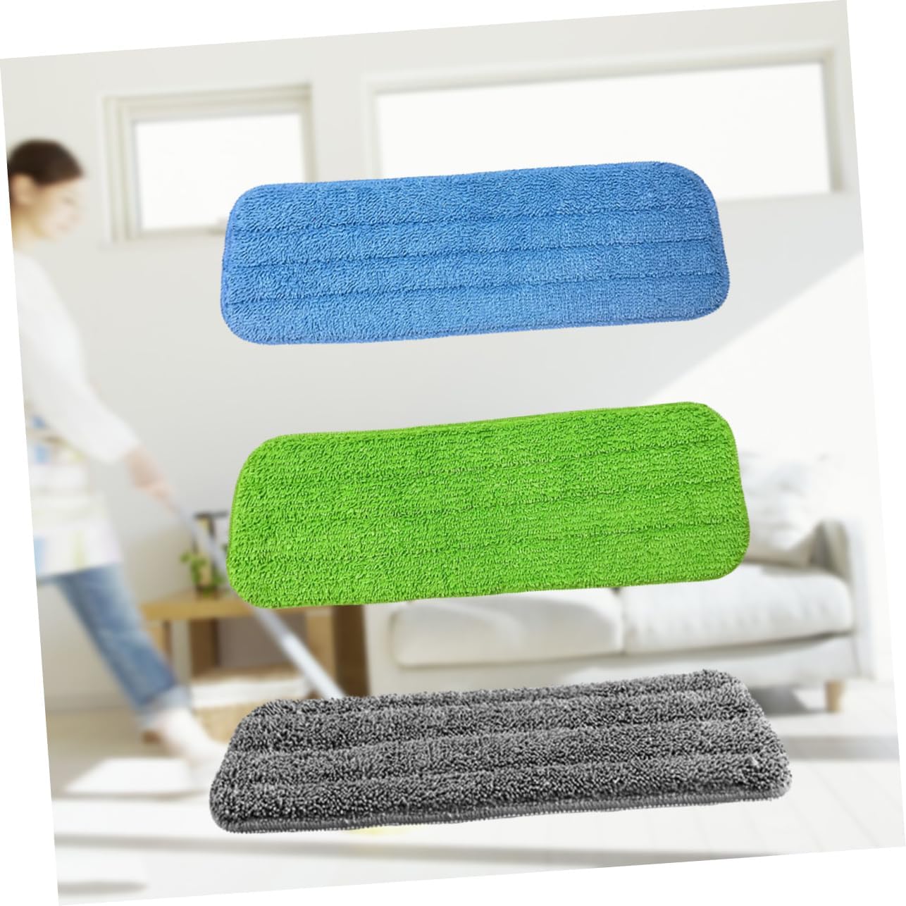 PACKOVE 3Pcs Water Spraying Mop Cloth Replacement