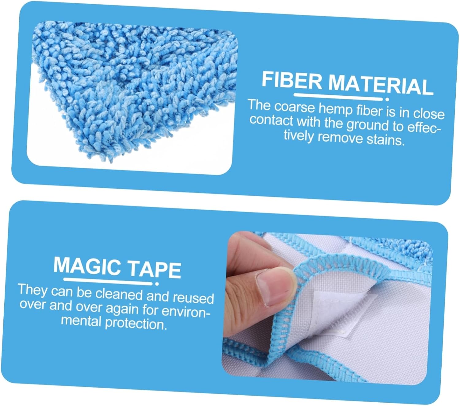 FRCOLOR Microfiber Mop Replacement Pad - Reusable Washable and Durable