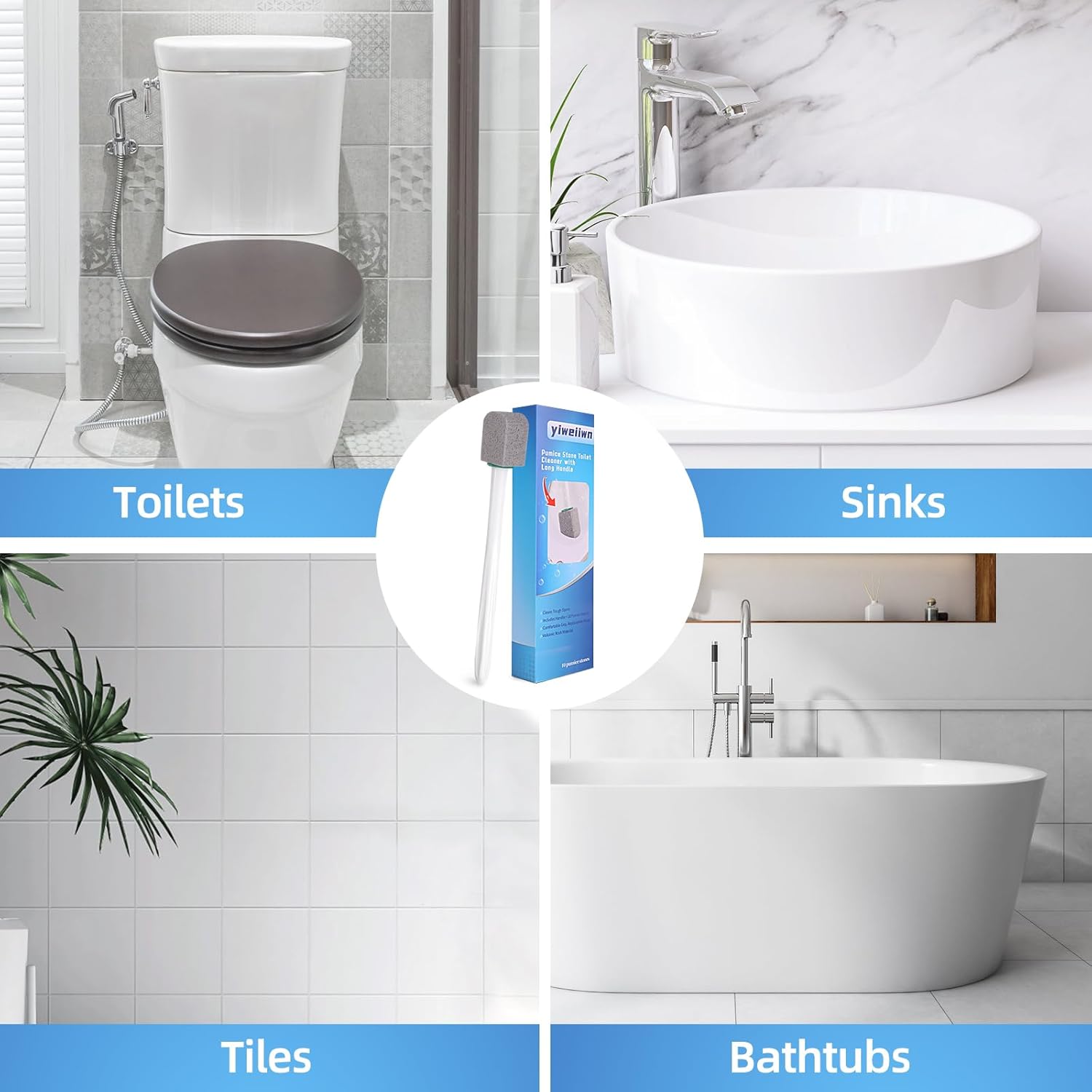 Pumice Stone Toilet Cleaner with Long Handle
