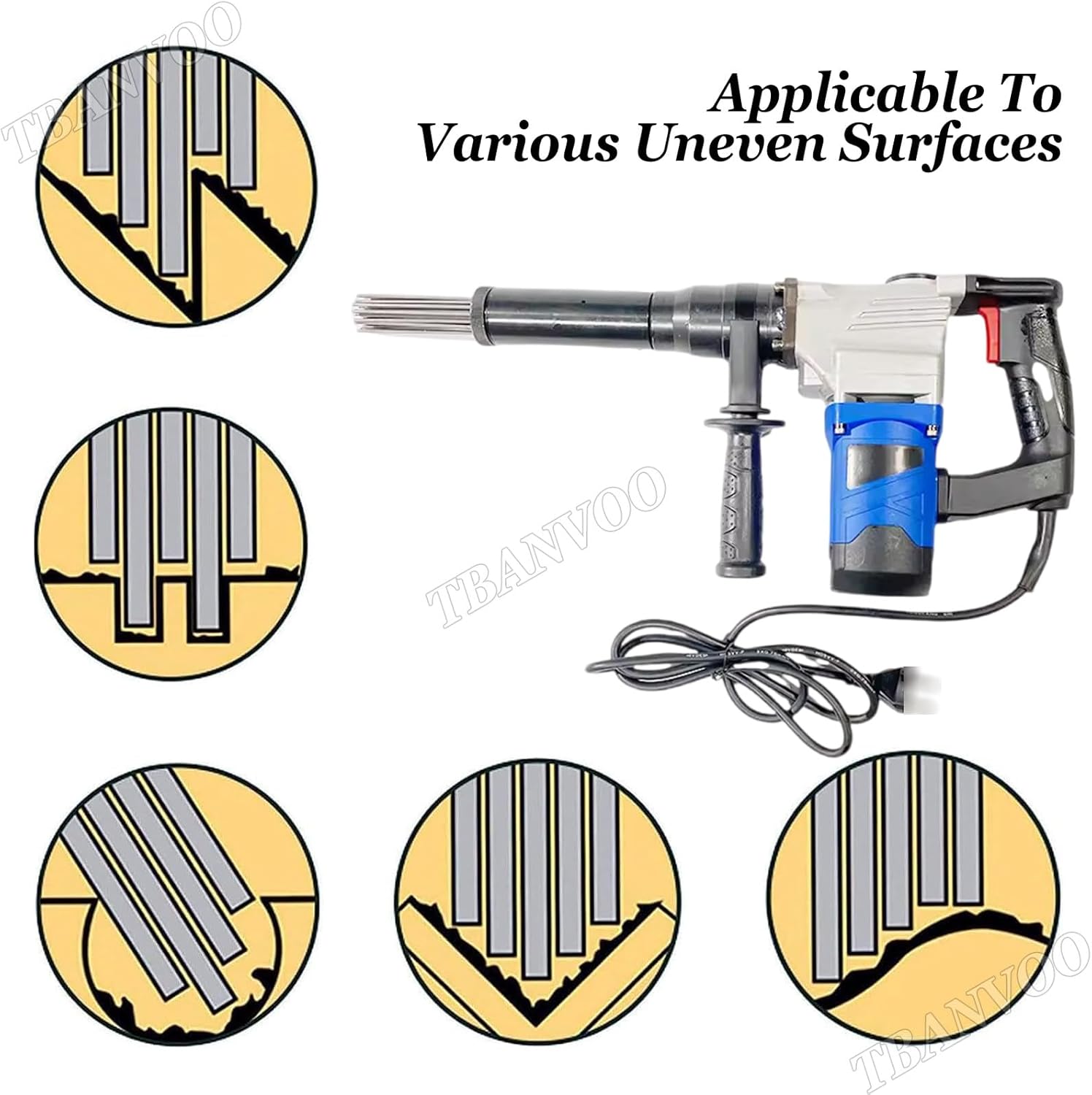 TBANVOO Electric Rust Removal Tool with 3600-4500 RPM
