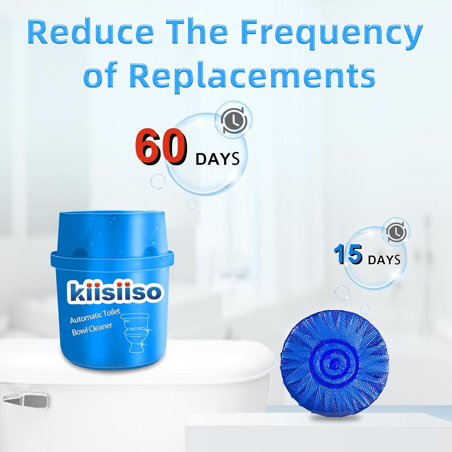 KIISIISO Toilet Bowl Cleaner Tablets - 9 Bottles