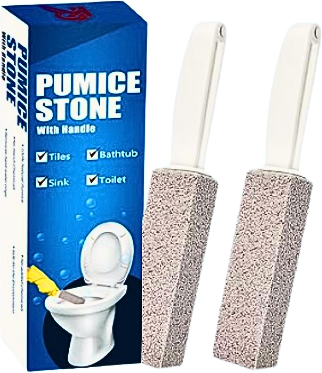 2 Pack Ring King Pumice Stone Toilet Cleaner with Handle