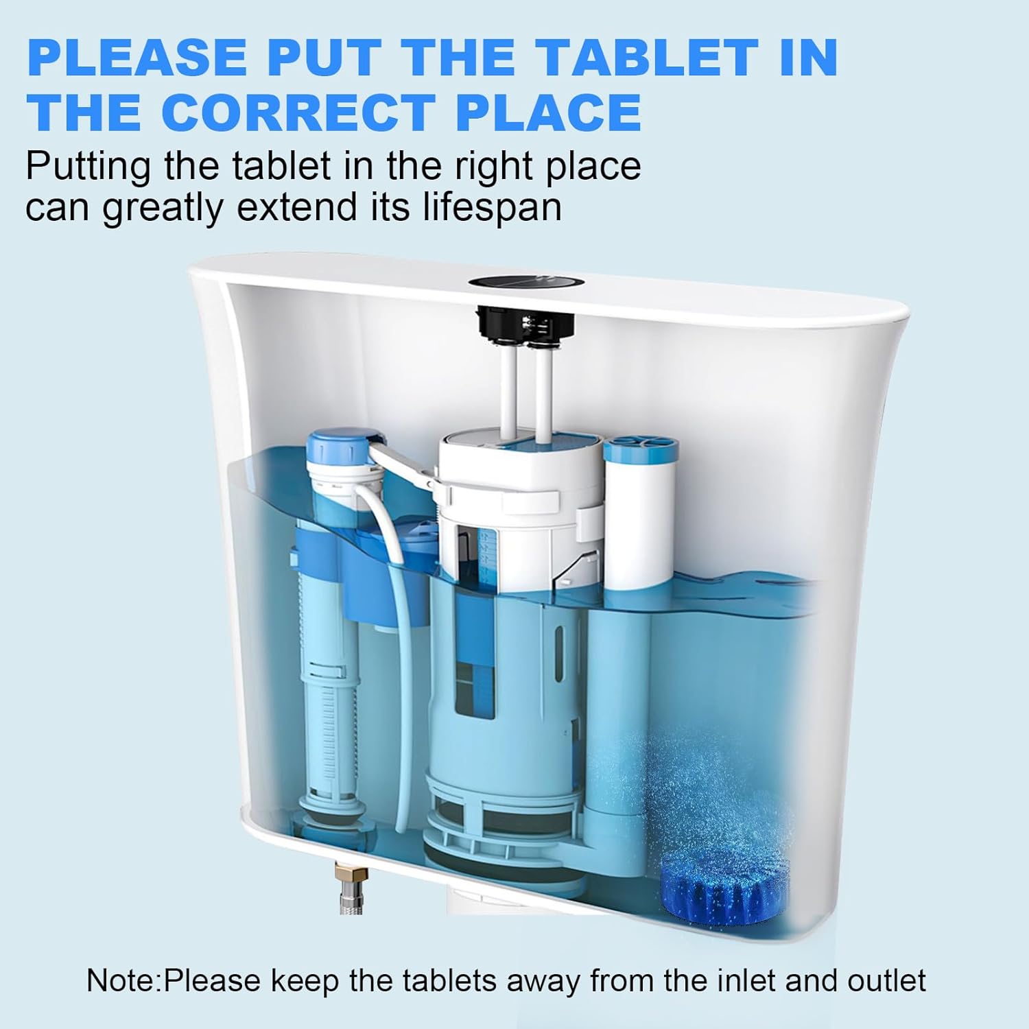 CHMI 100 Pack Toilet Bowl Cleaner Tablets Blue 1