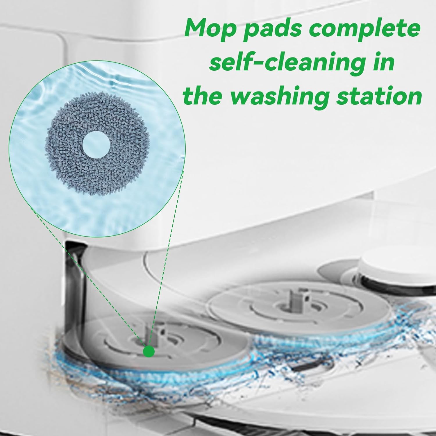Sgizoku Microfiber Mop Pads for Roborock Q RevoQrevo MaxV - 8Pcs Set
