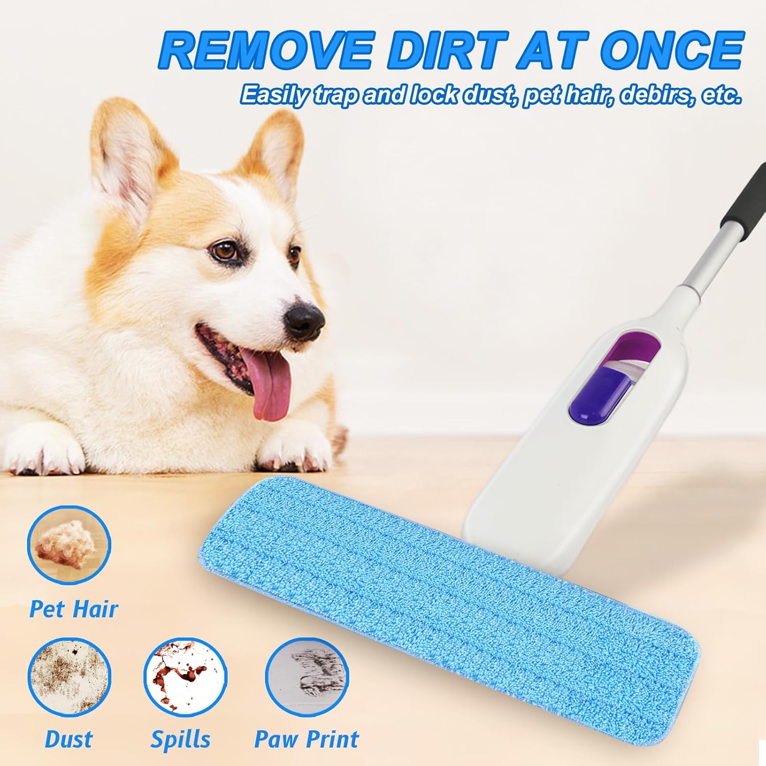 5 Pack Reusable Mop Pads for Swiffer PowerMop