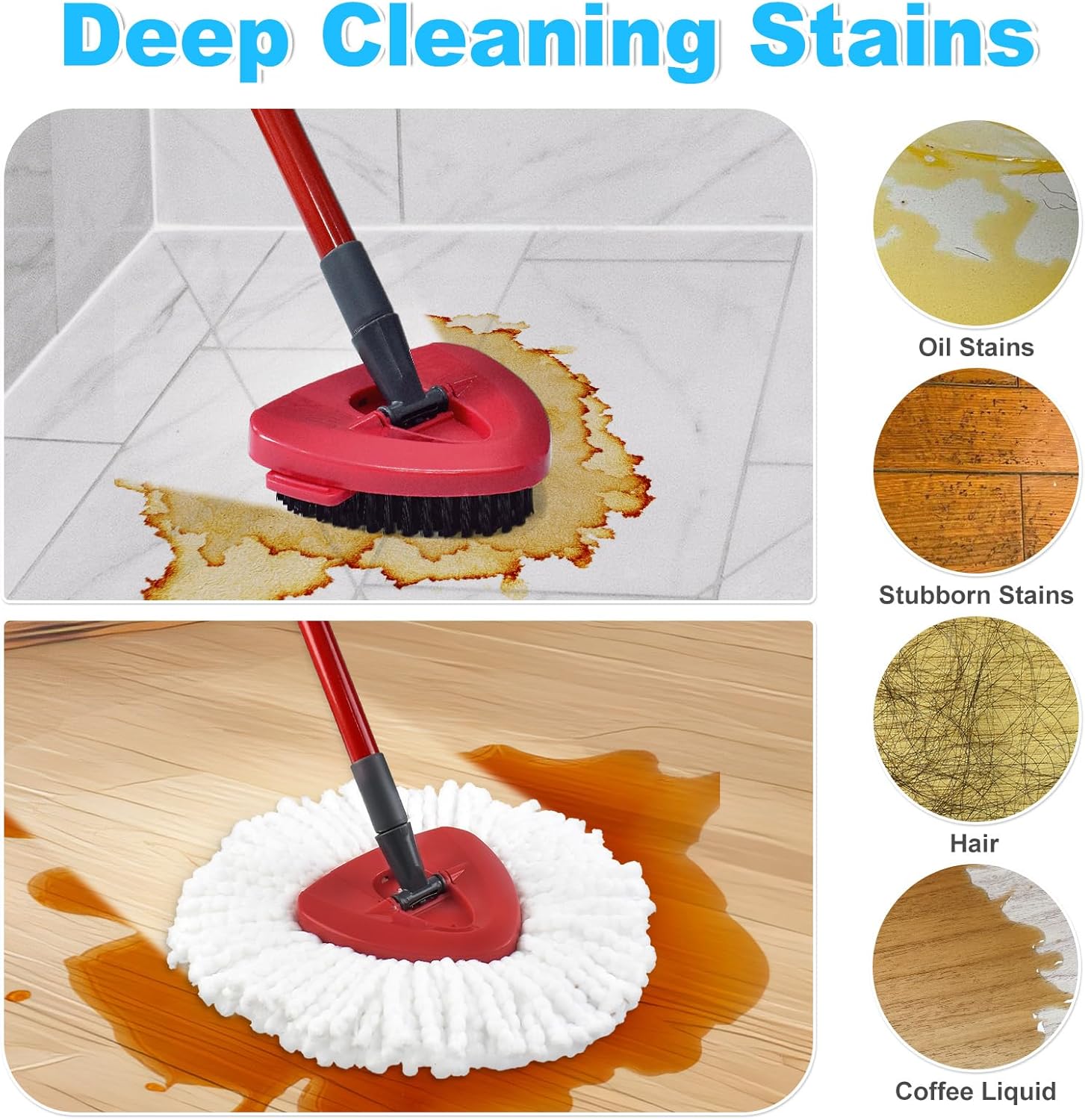 Yuunaie Spin Mop Replacement Heads for Ocedar 2 Pack Set