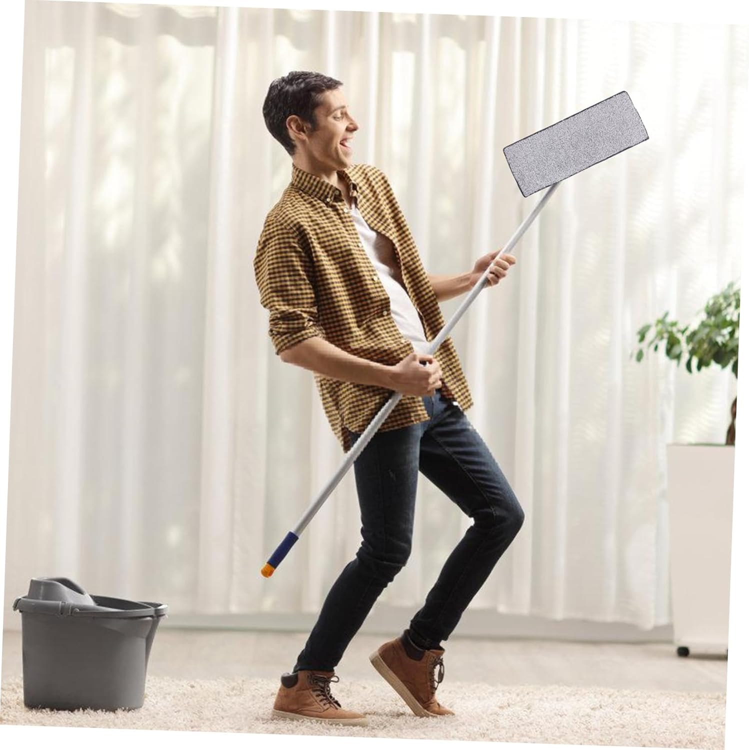 10pcs Reusable Microfiber Mop Pads for Hardwood Floors