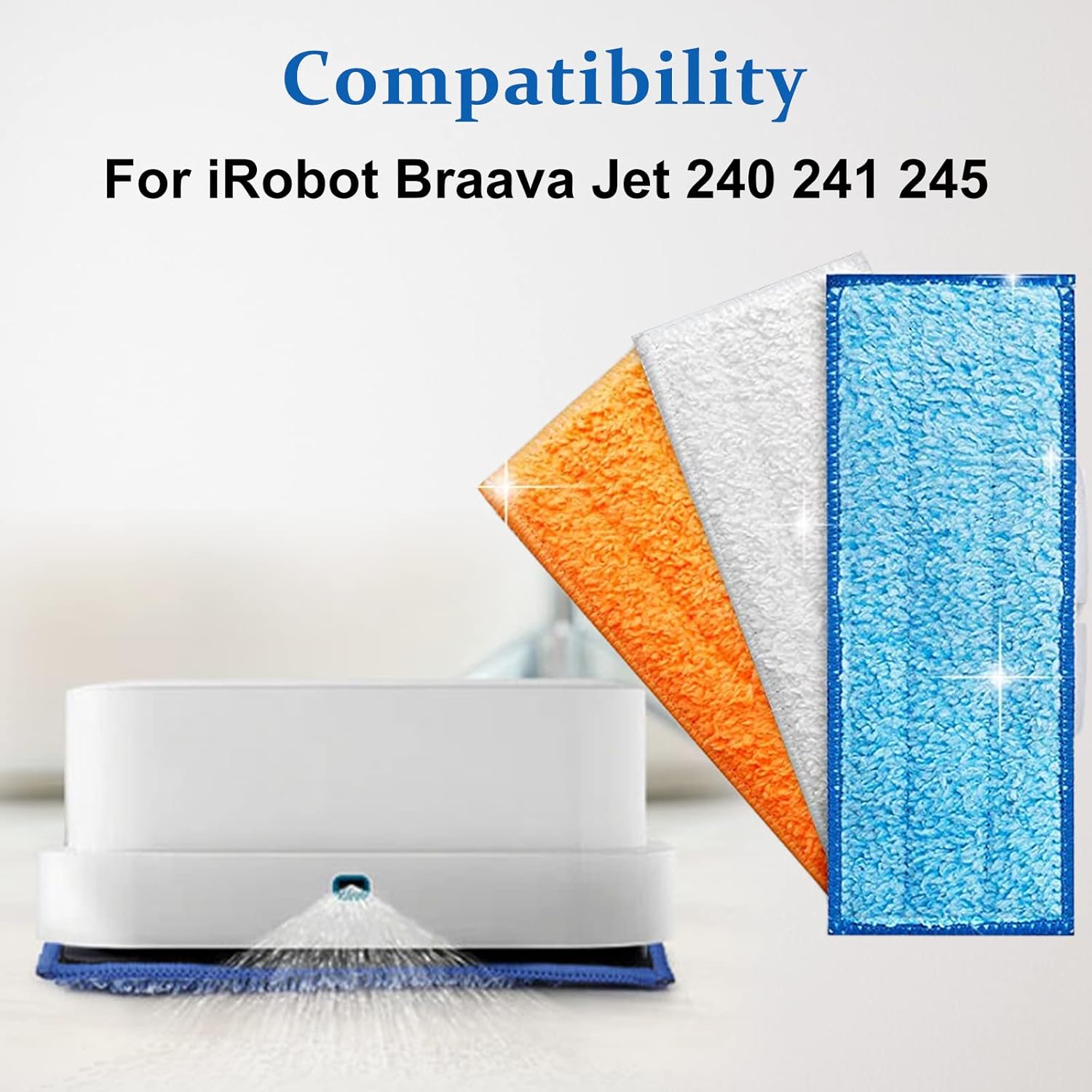 6 Pack Mopping Pads for iRobot Braava Jet 240 241 245 1