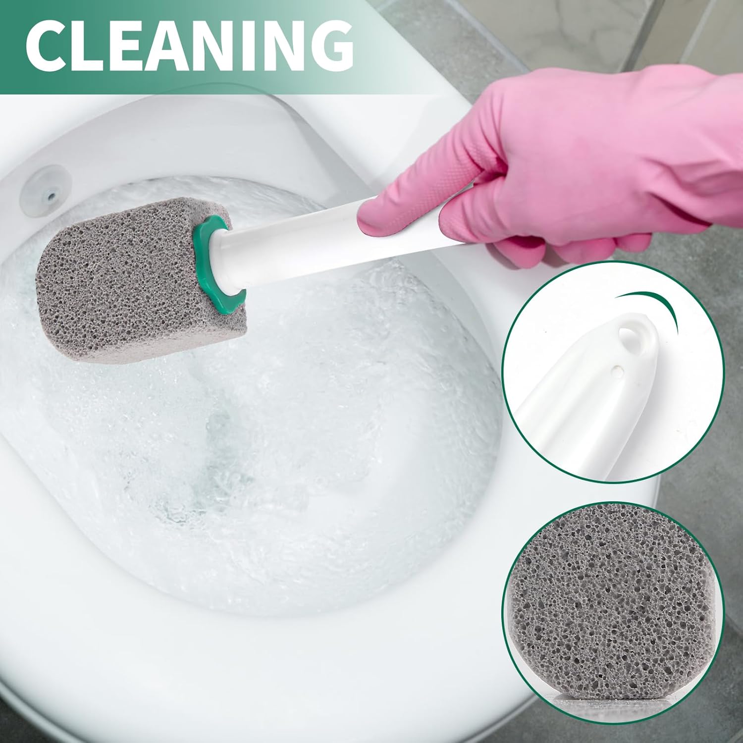 Pumice Stone Toilet Cleaner with Long Handle 1