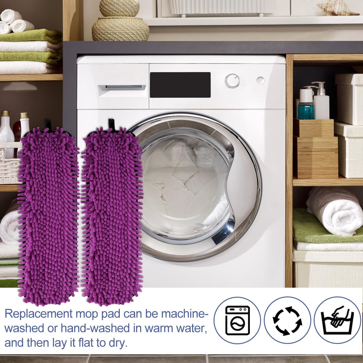Diteje 5 Pack Washable Mop Pads for Bona Replacement