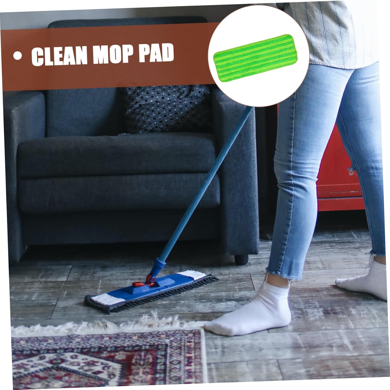 3pcs Reusable Microfiber Mop Refill Pads for Hardwood and Tile Floors