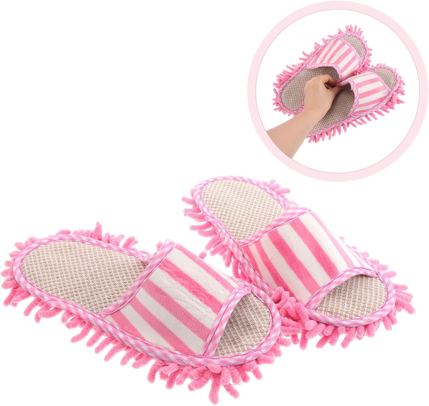 1 Pair Minkissy Mop Slippers for Women
