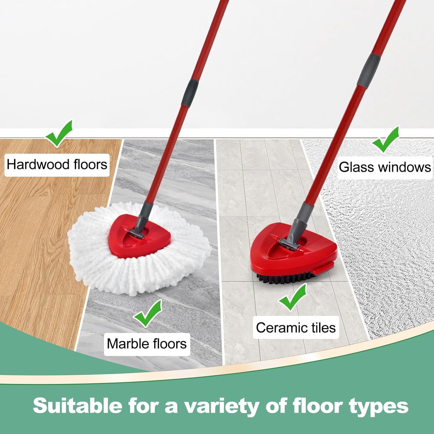 Uoiispet Mop Head Refills for O-Cedar 1-Slot System
