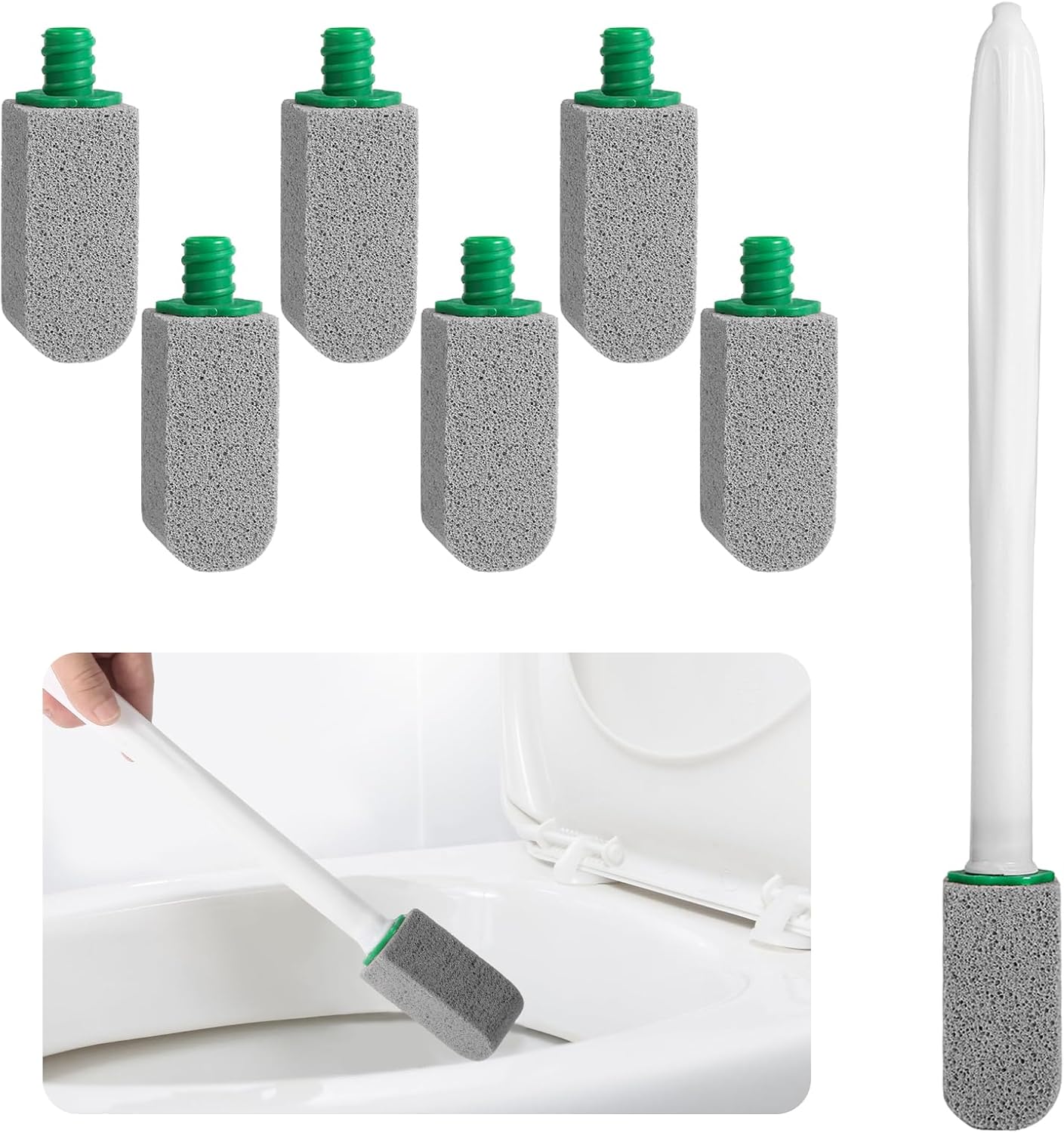 MOXIMAOYI Pumice Stone Toilet Cleaner with Handle 1