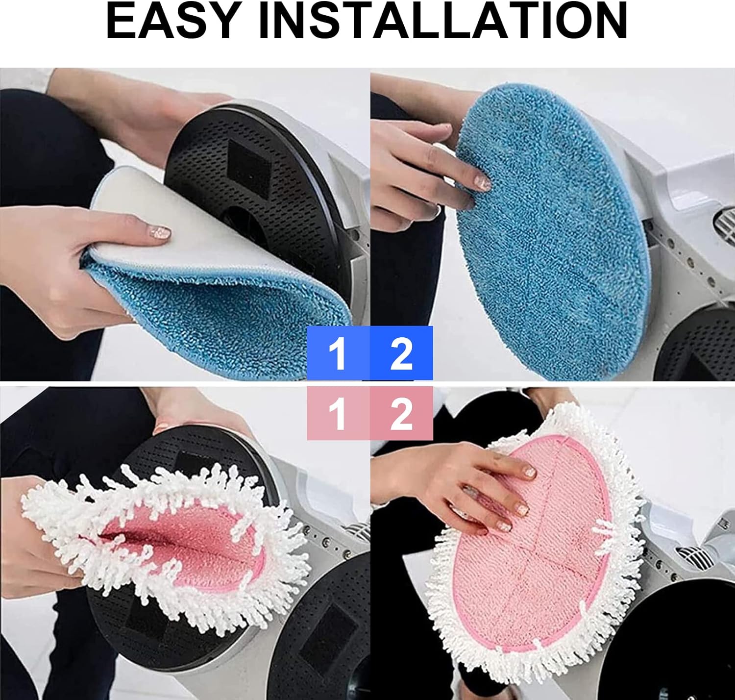 BeiLan 6-Pack Electric Mop Pads for 728 Inch Floor Cleaning