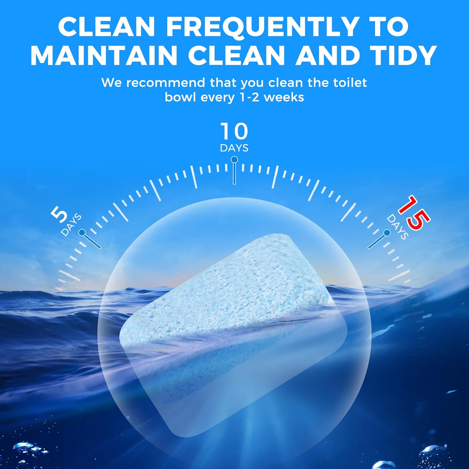 ROOAUG 30 Tabs Toilet Bowl Cleaner Tablets