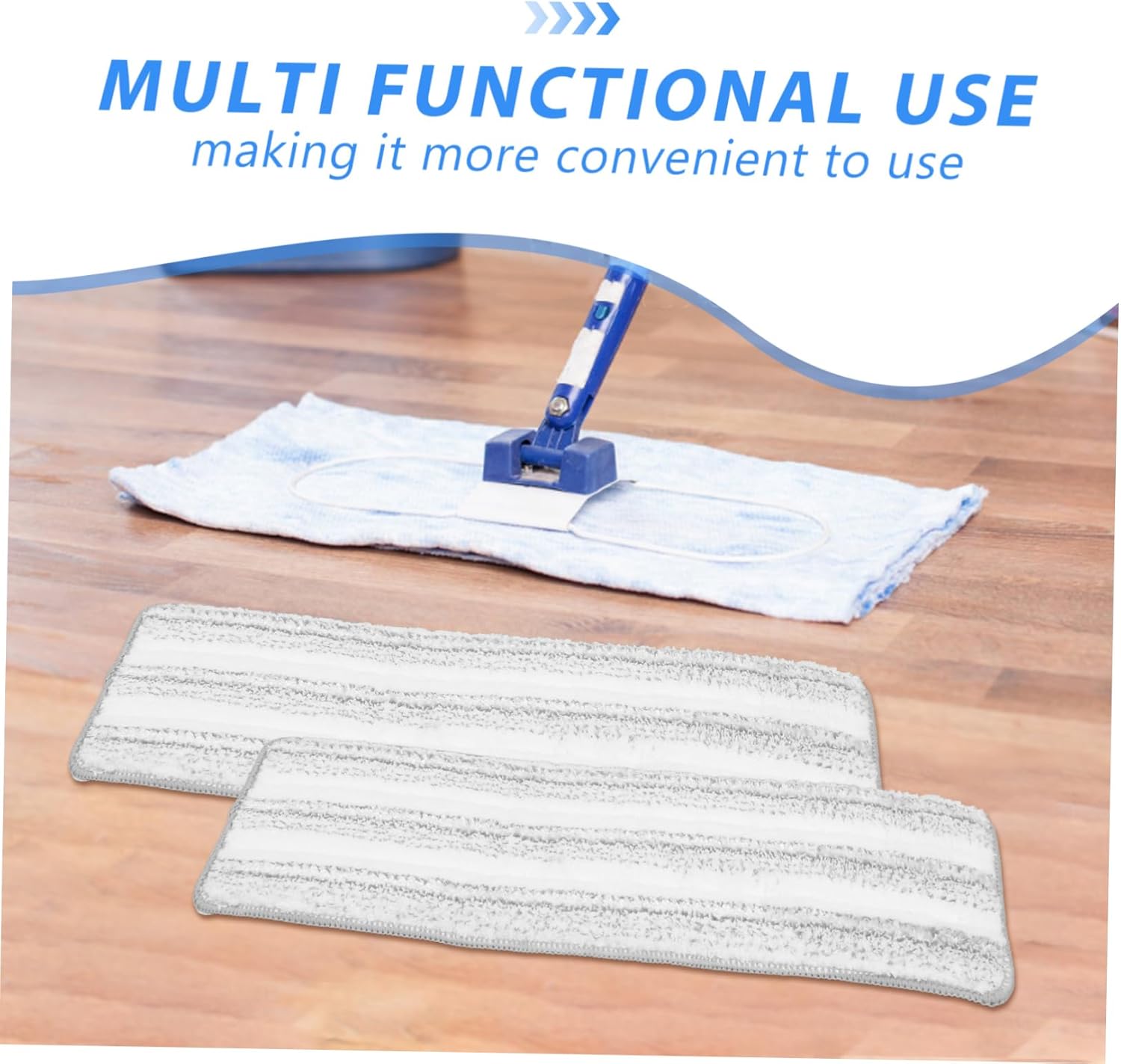 2Pcs Reusable Floor Mop Refill Pads for Home and Office Cleaning