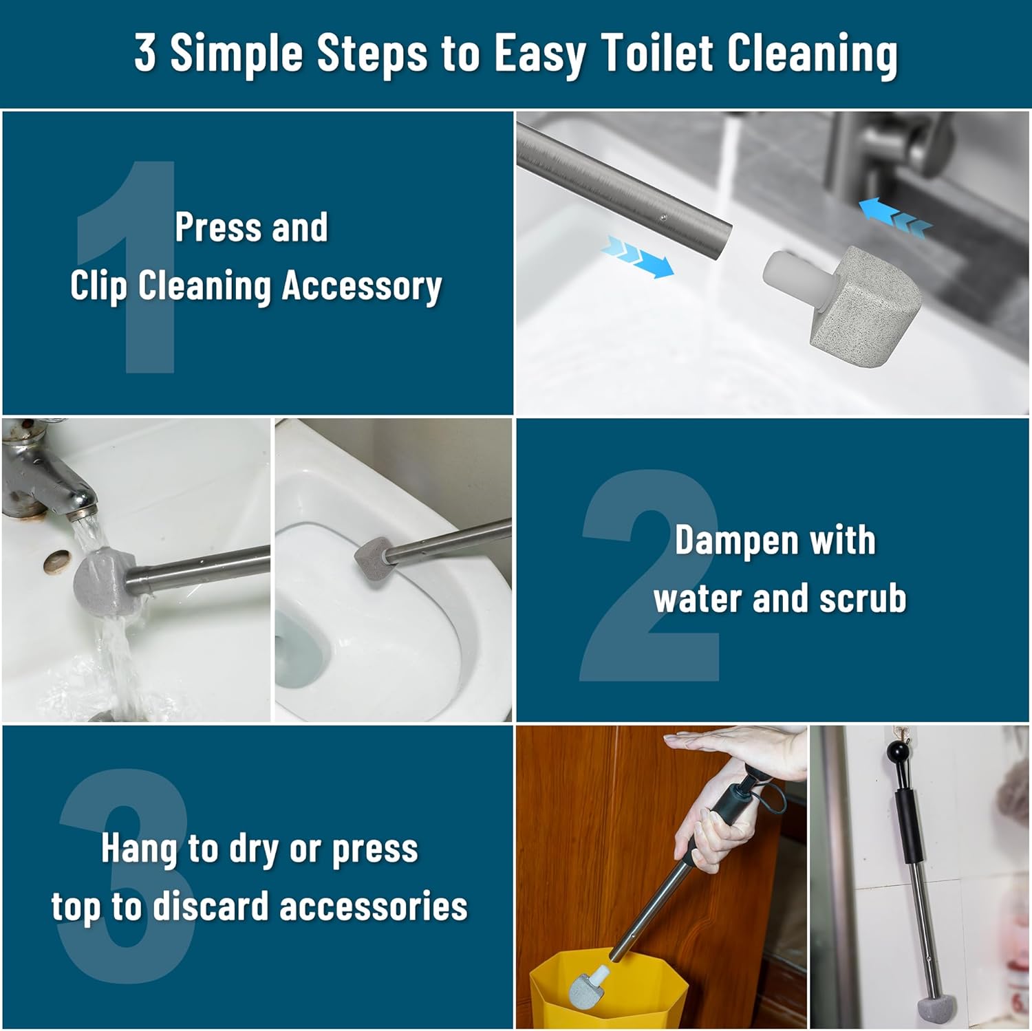 YINGMORE Pumice Stone Toilet Cleaner with Handle 1