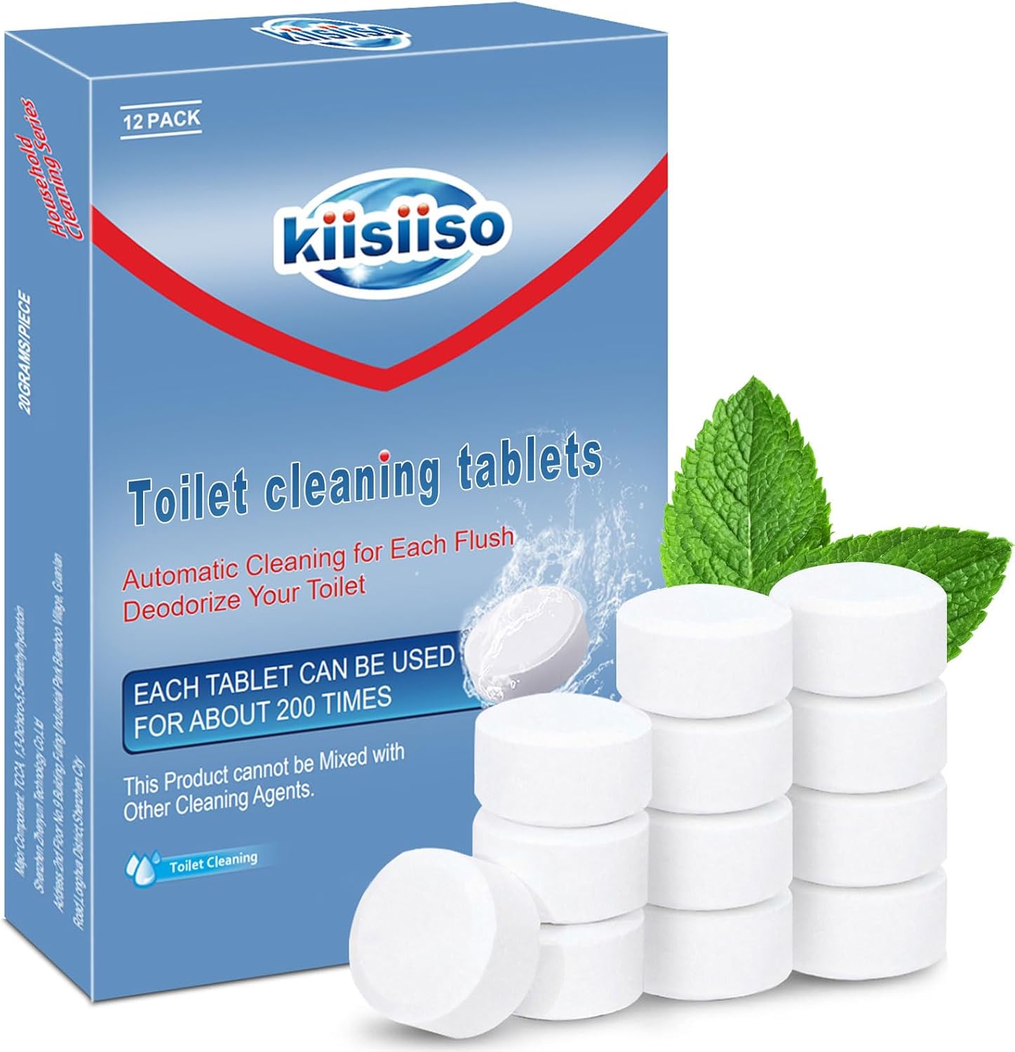 KIISIISO Toilet Bowl Cleaner Tablets 12 Pack 1