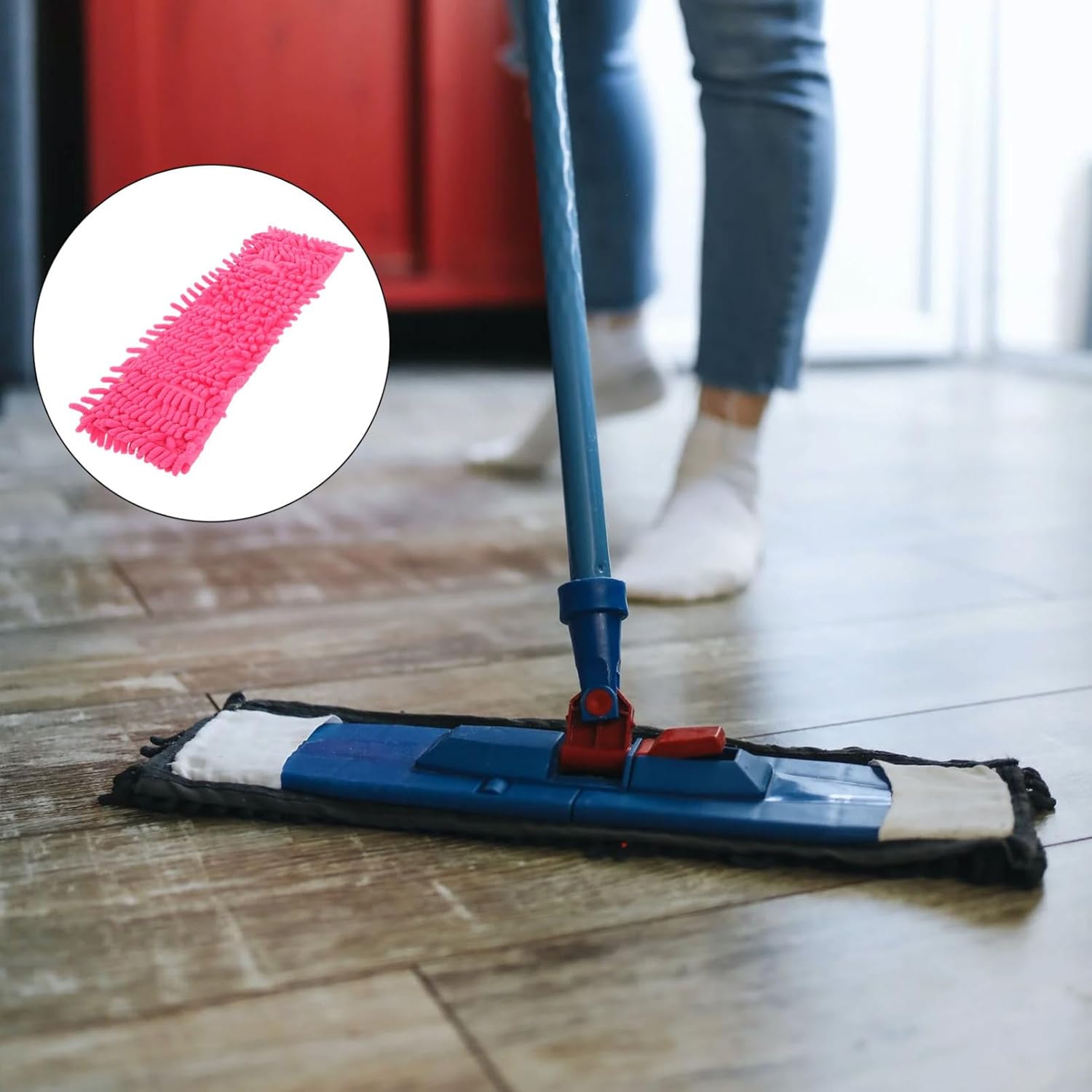 2-Pack Mop Cloth Replacement for Easy Cleaning Microfiber Mop Heads