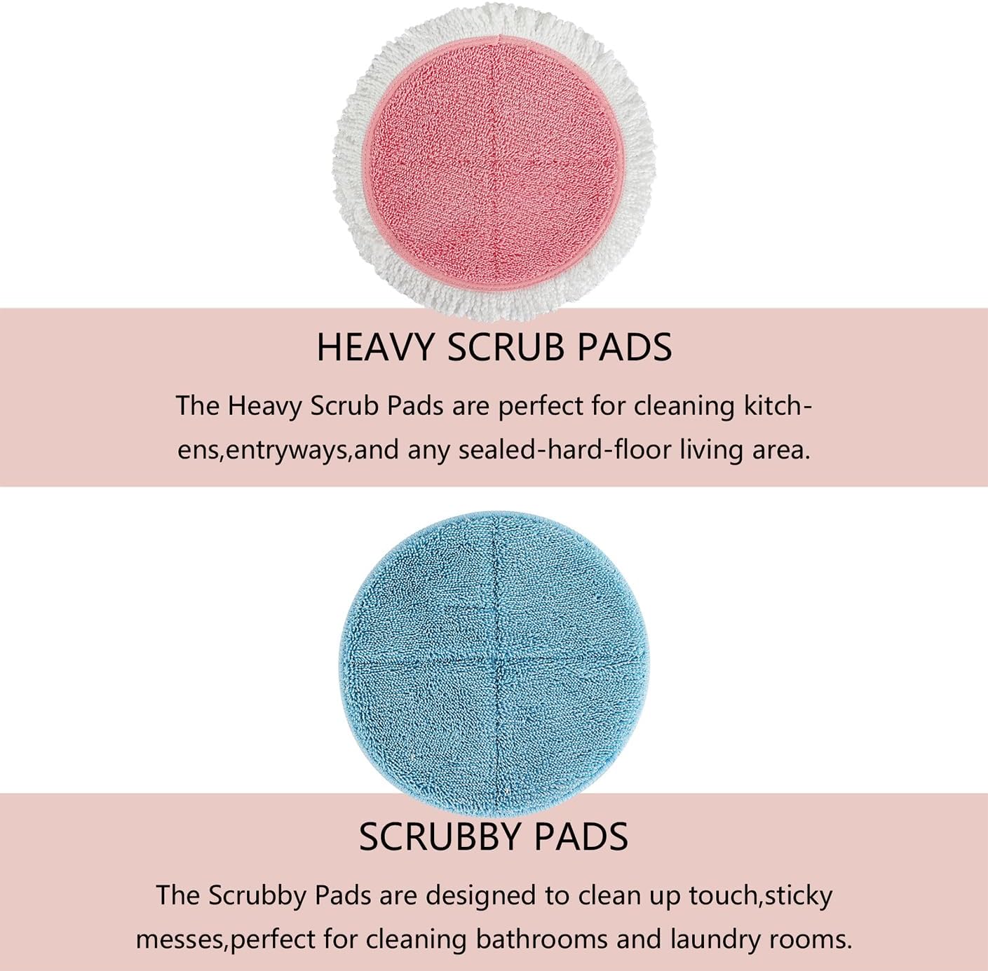 BeiLan Spin Wave Replacement Mop Pads 12 Pack