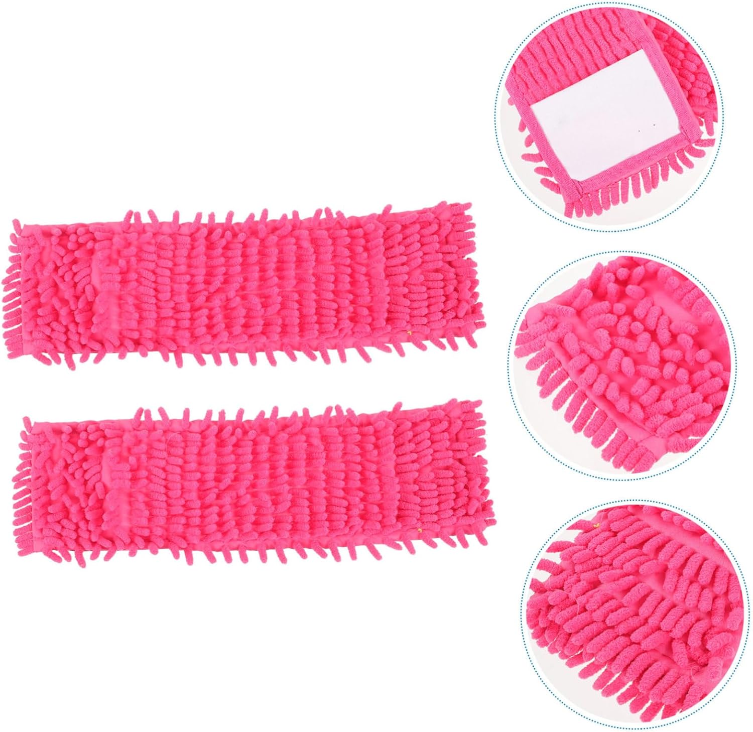 2Pcs Red Mop Cloth Replacement for Home Cleaning