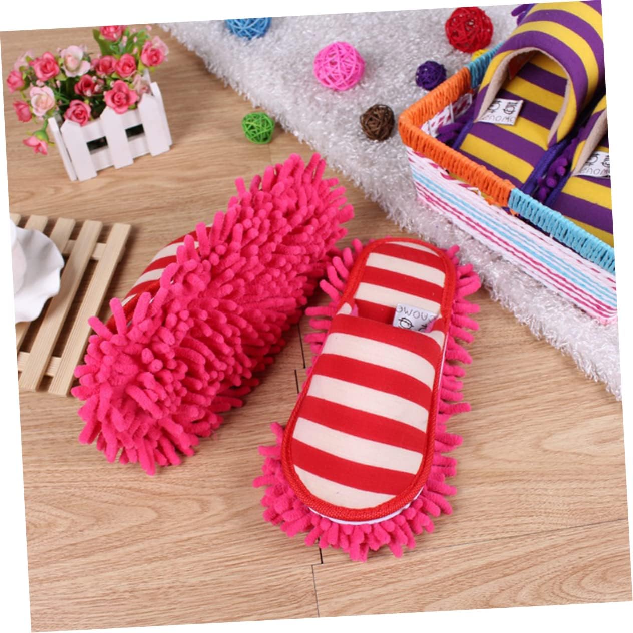 Chenille Cleaning Slipper Cover for Floor Mopping
