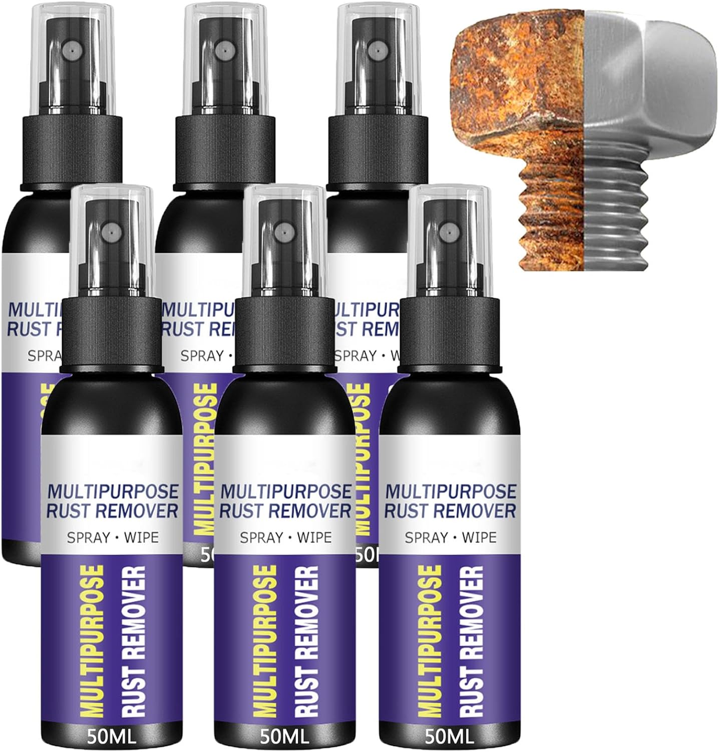 Homomdy Rust Remover Spray 6pcs Multipurpose
