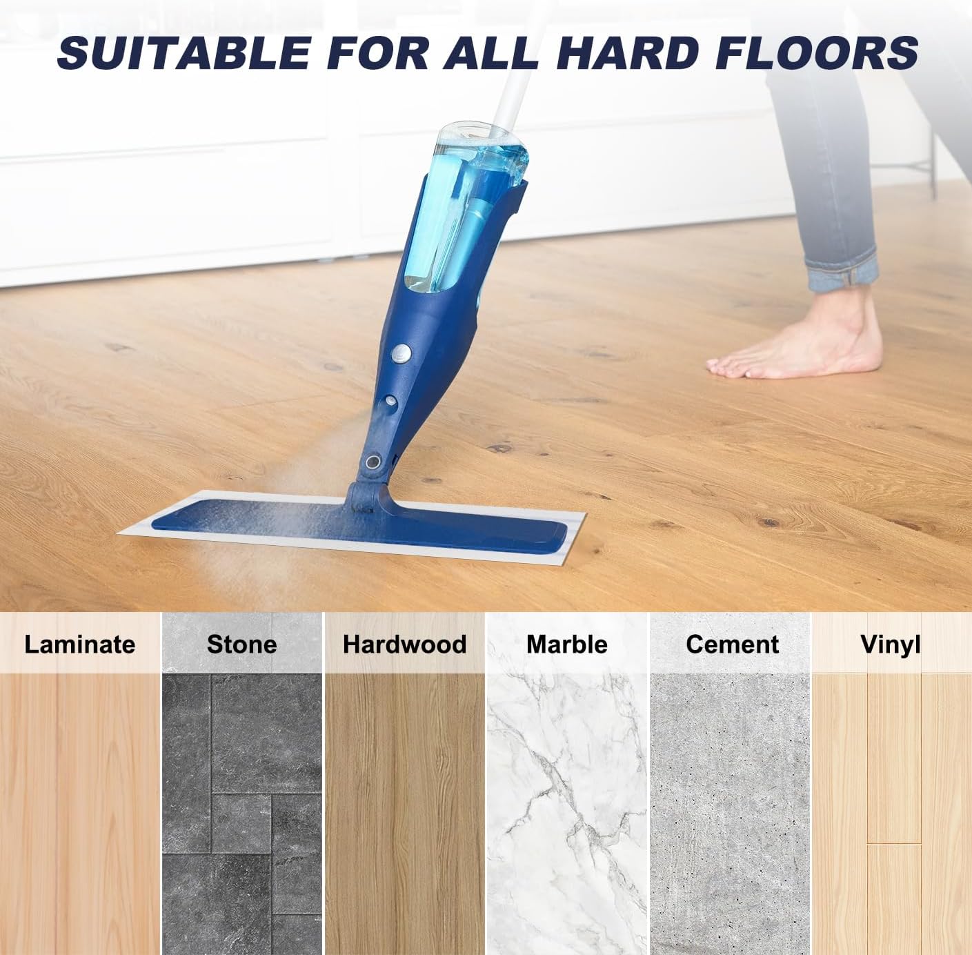 10 Pack Microfiber Mop Pads for 16-18 Hook Loop Mops