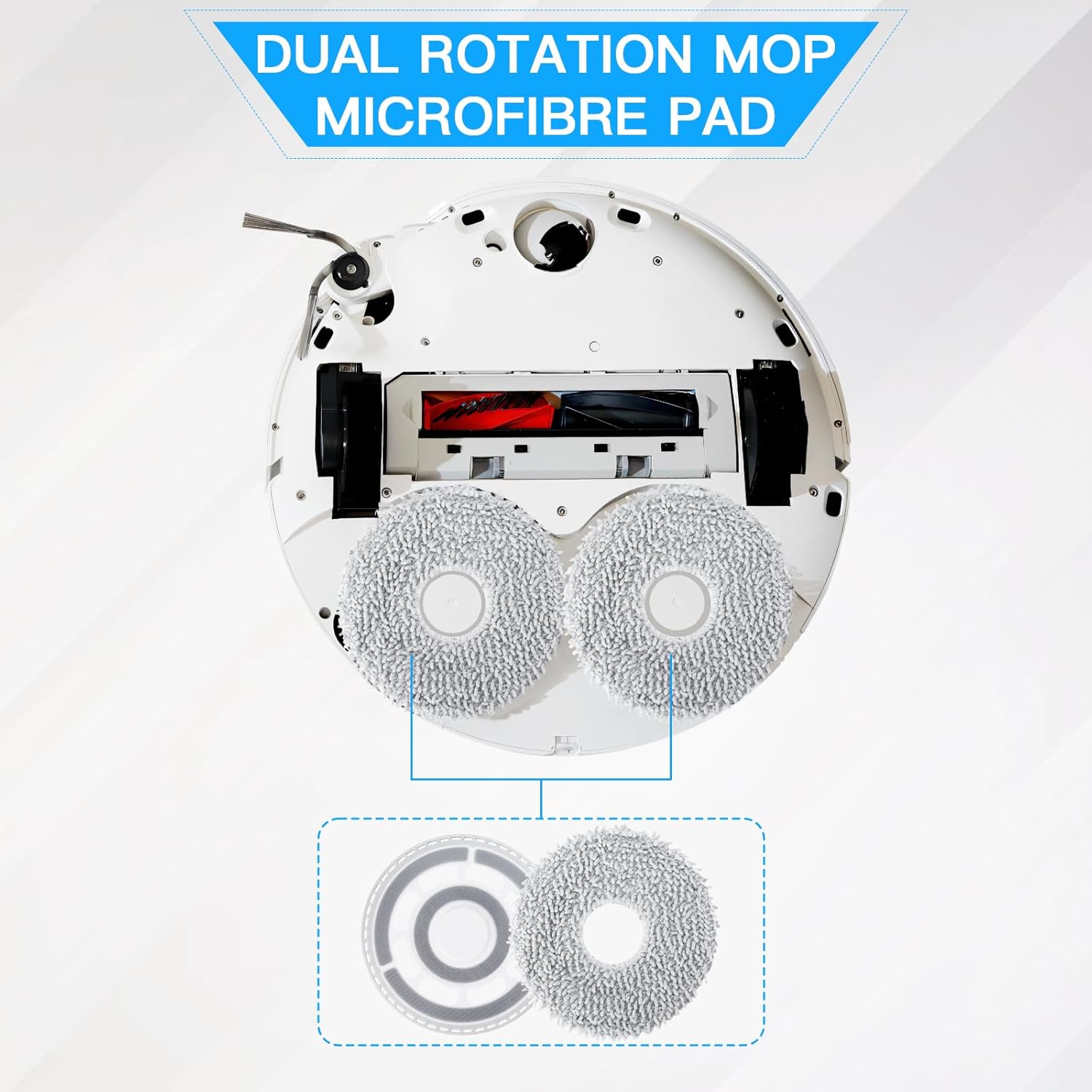 Fixbetter Replacement Mop Pads with Holder for Roborock Models