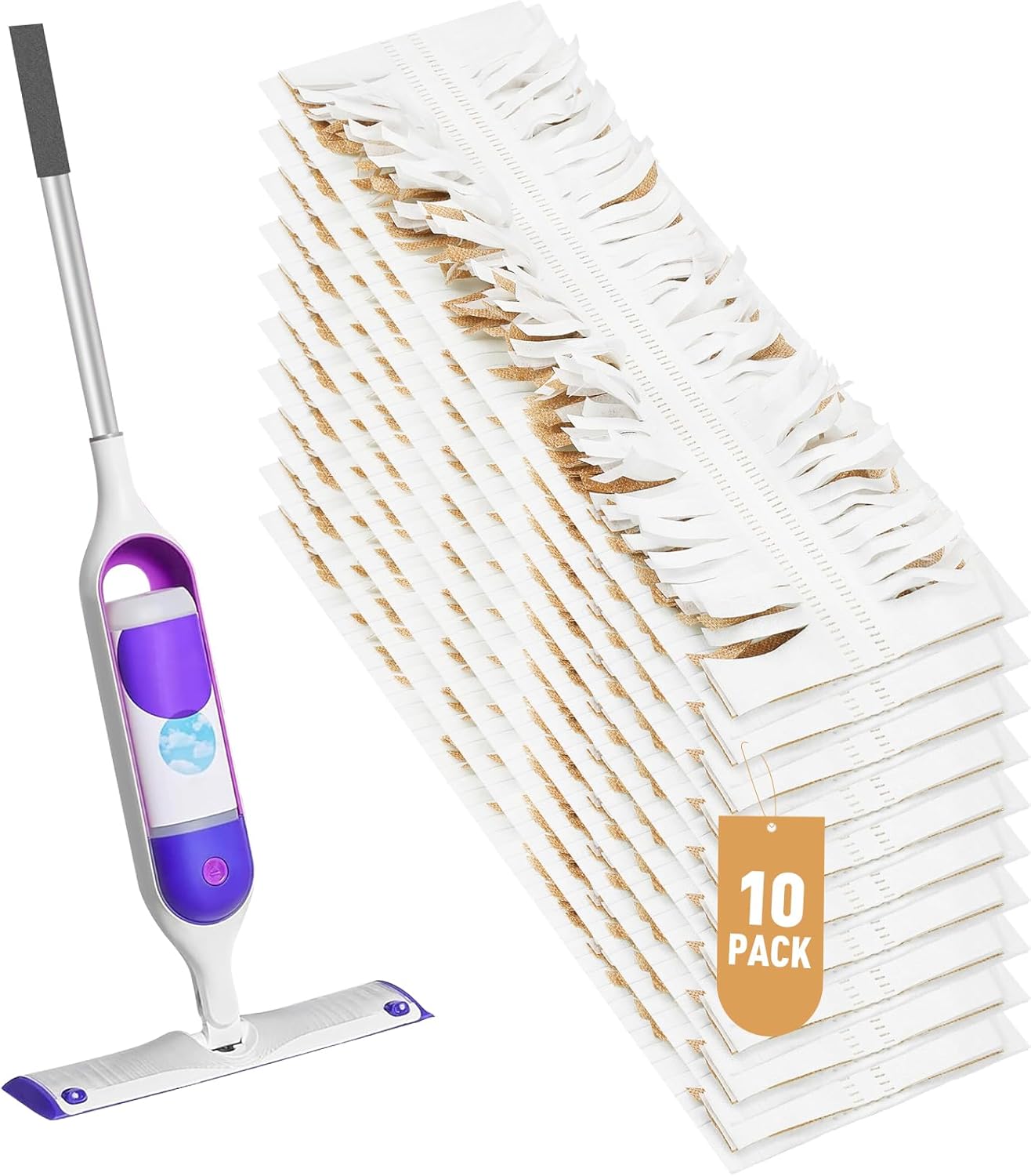 MATFORCA 10 Pack Power Mop Refills Multi-Surface Replacement Pads