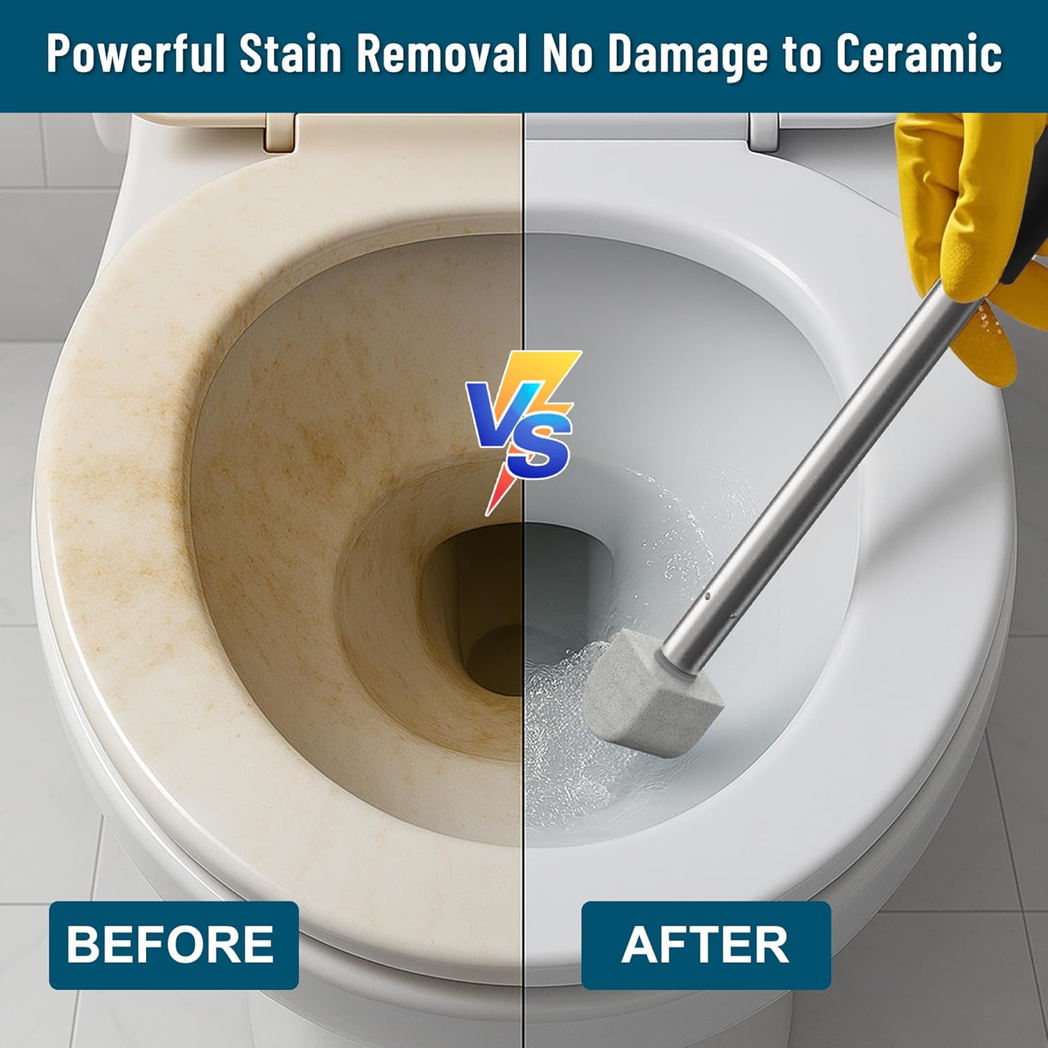 YINGMORE Pumice Stone Toilet Cleaner with Handle 1