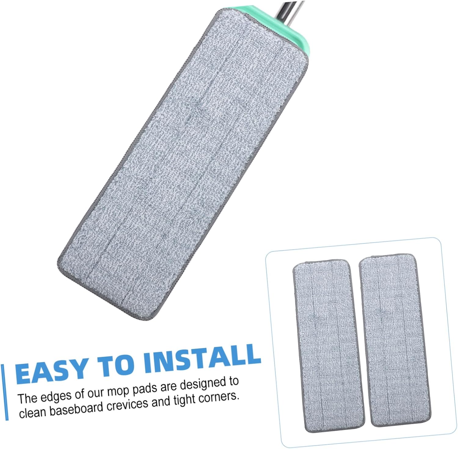 2pcs Replacement Mop Pads for Hardwood Tile Marble