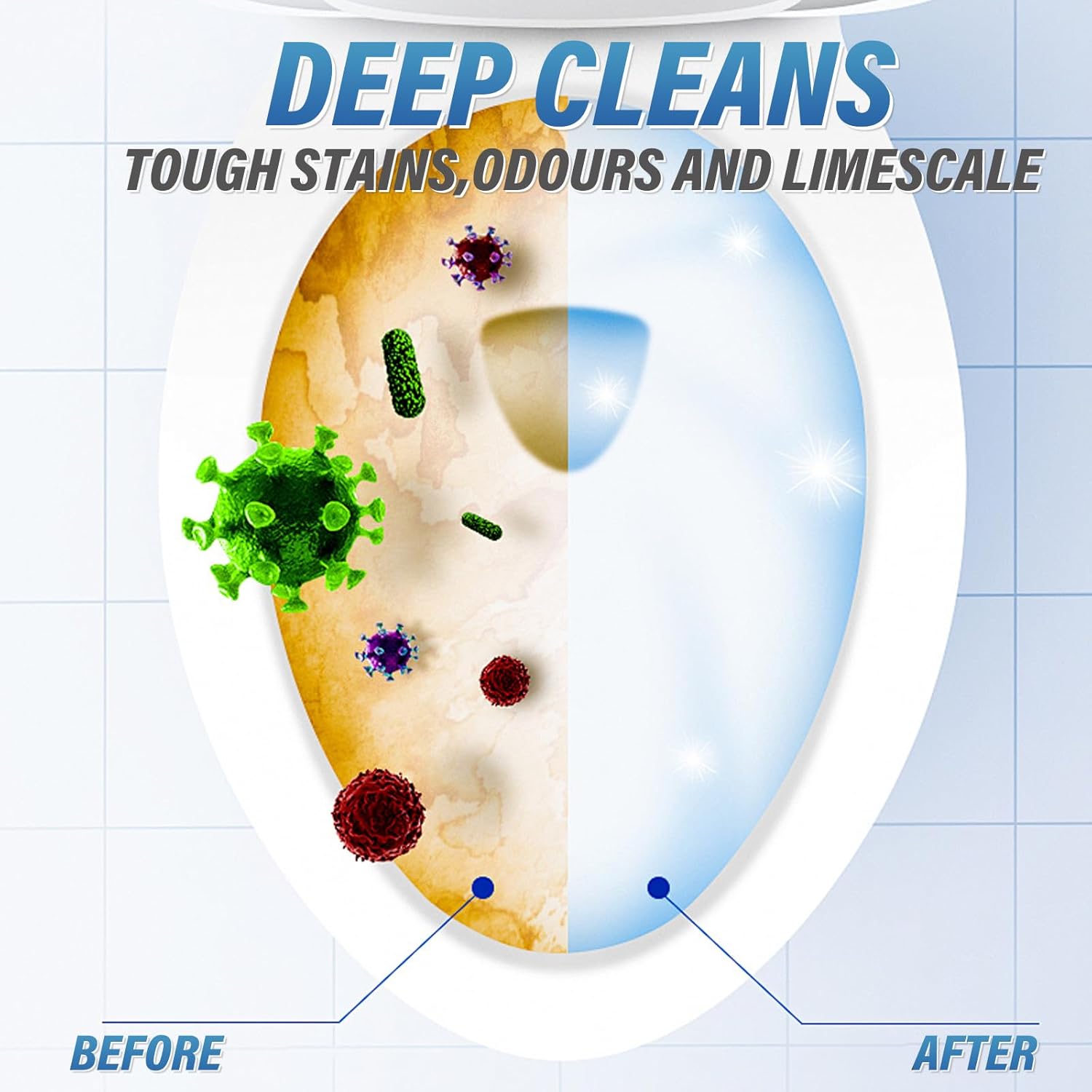 ALBRAZ Splash Foam Toilet Cleaner - Automatic Deep Clean