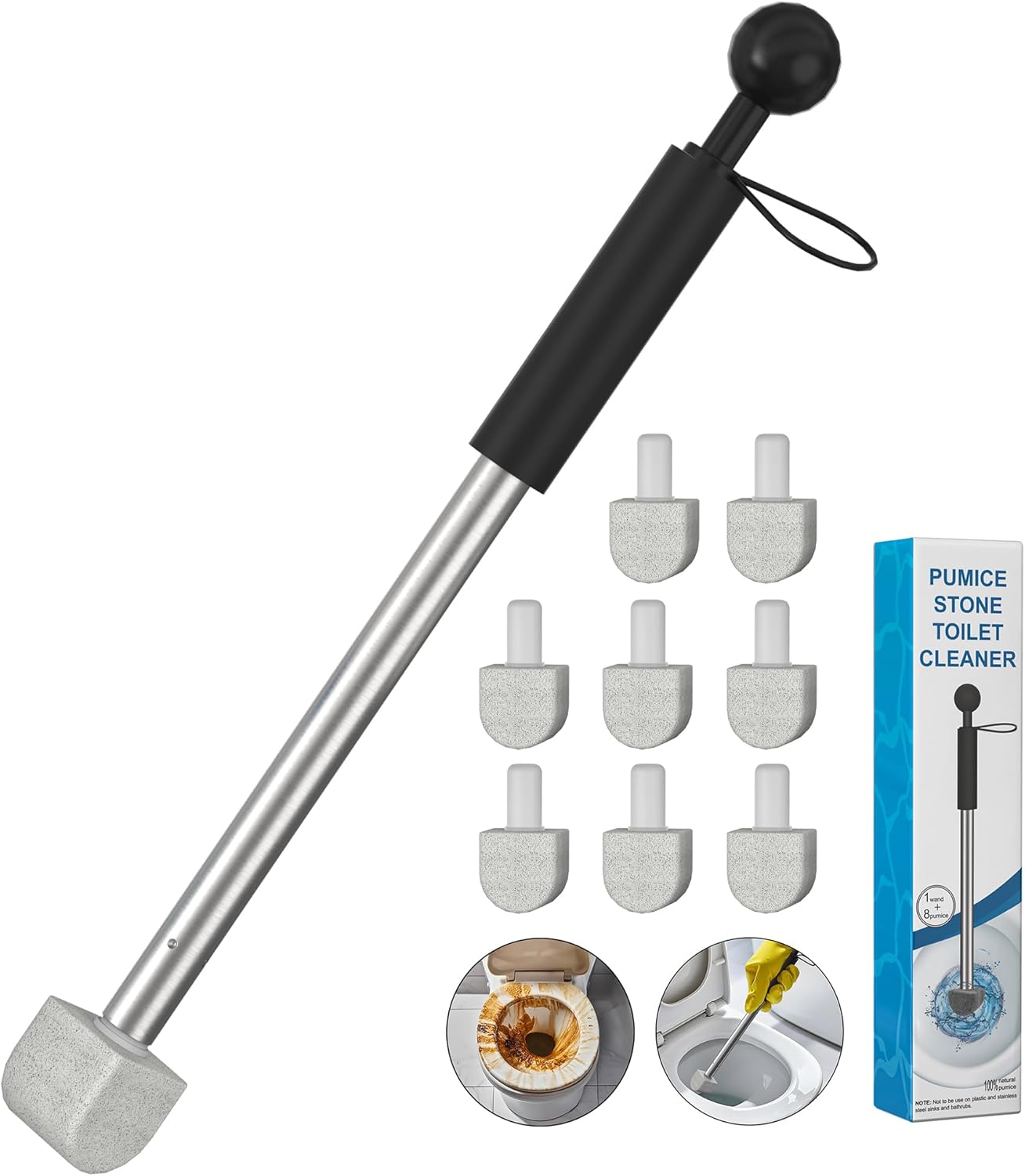 YINGMORE Pumice Stone Toilet Cleaner with Handle 1