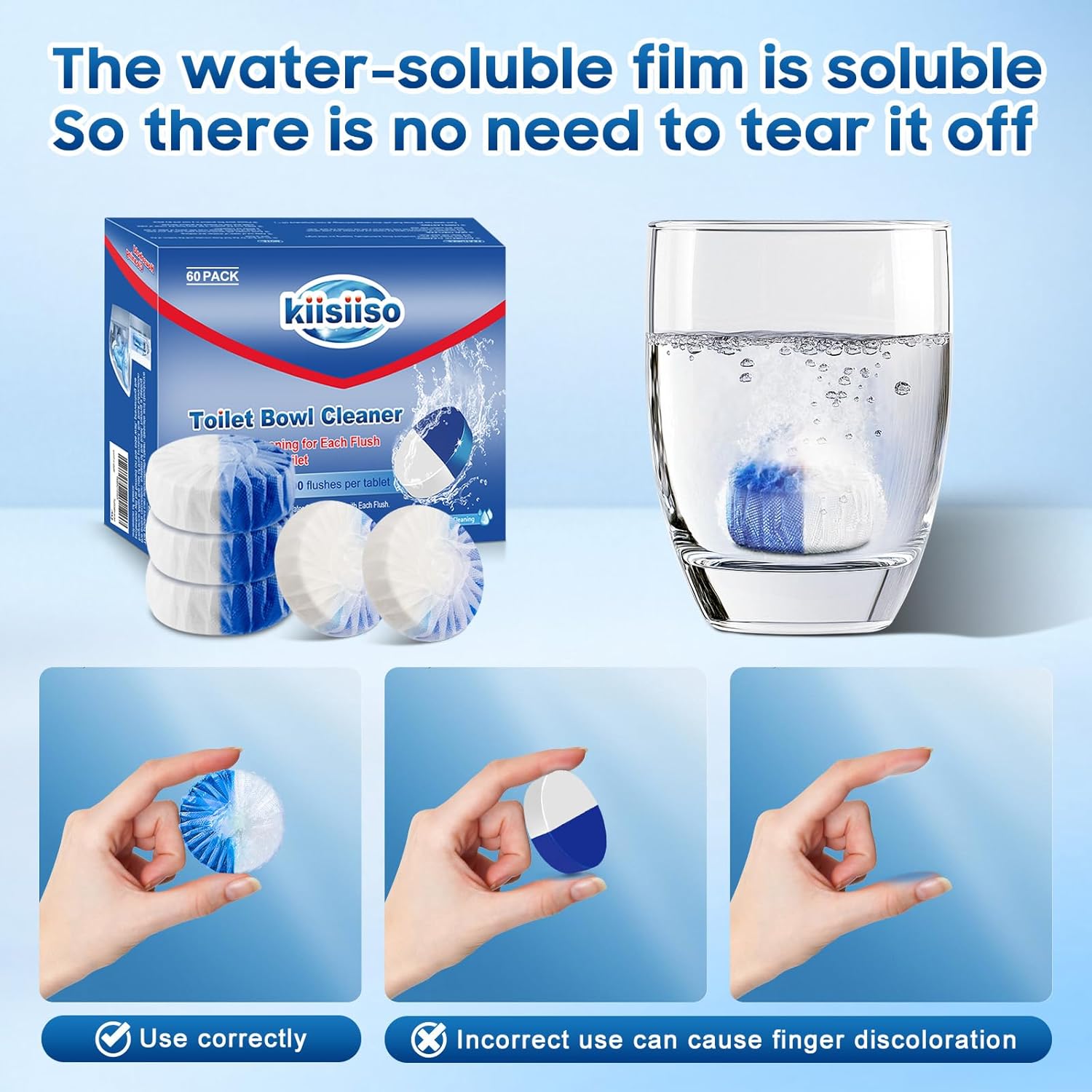 KIISIISO Ultra Clean Toilet Tablets 60 Pack