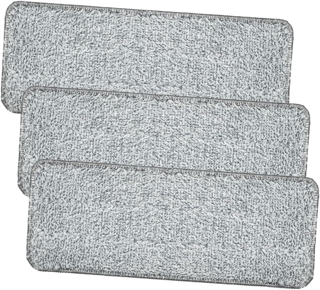 3PCS Reusable Flat Mop Pads for Smooth Floor Cleaning
