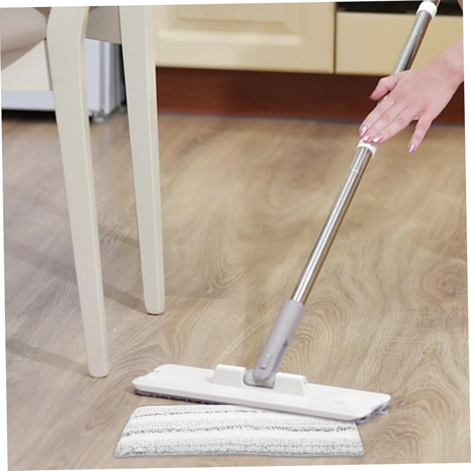 3Pcs Striped Self-Adhesive Mop Pads for Flat Mops