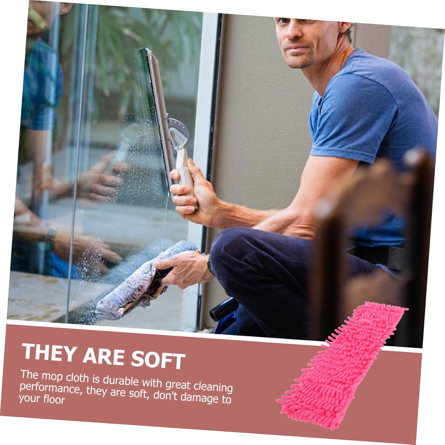 2pcs Mop Cloth Replacement for Home Use