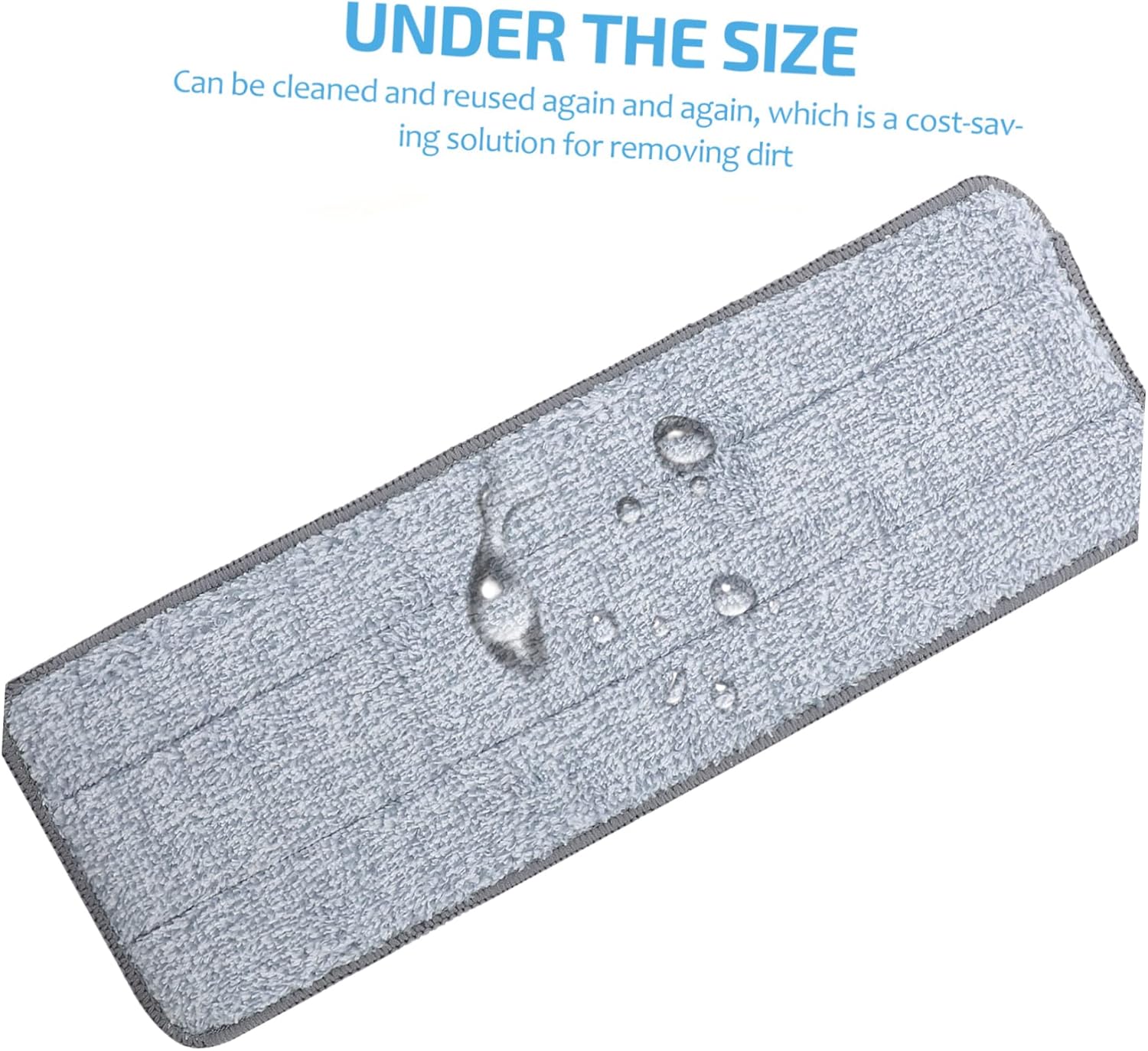 2pcs Microfiber Mop Pads Reusable Floor Cleaning Accessory