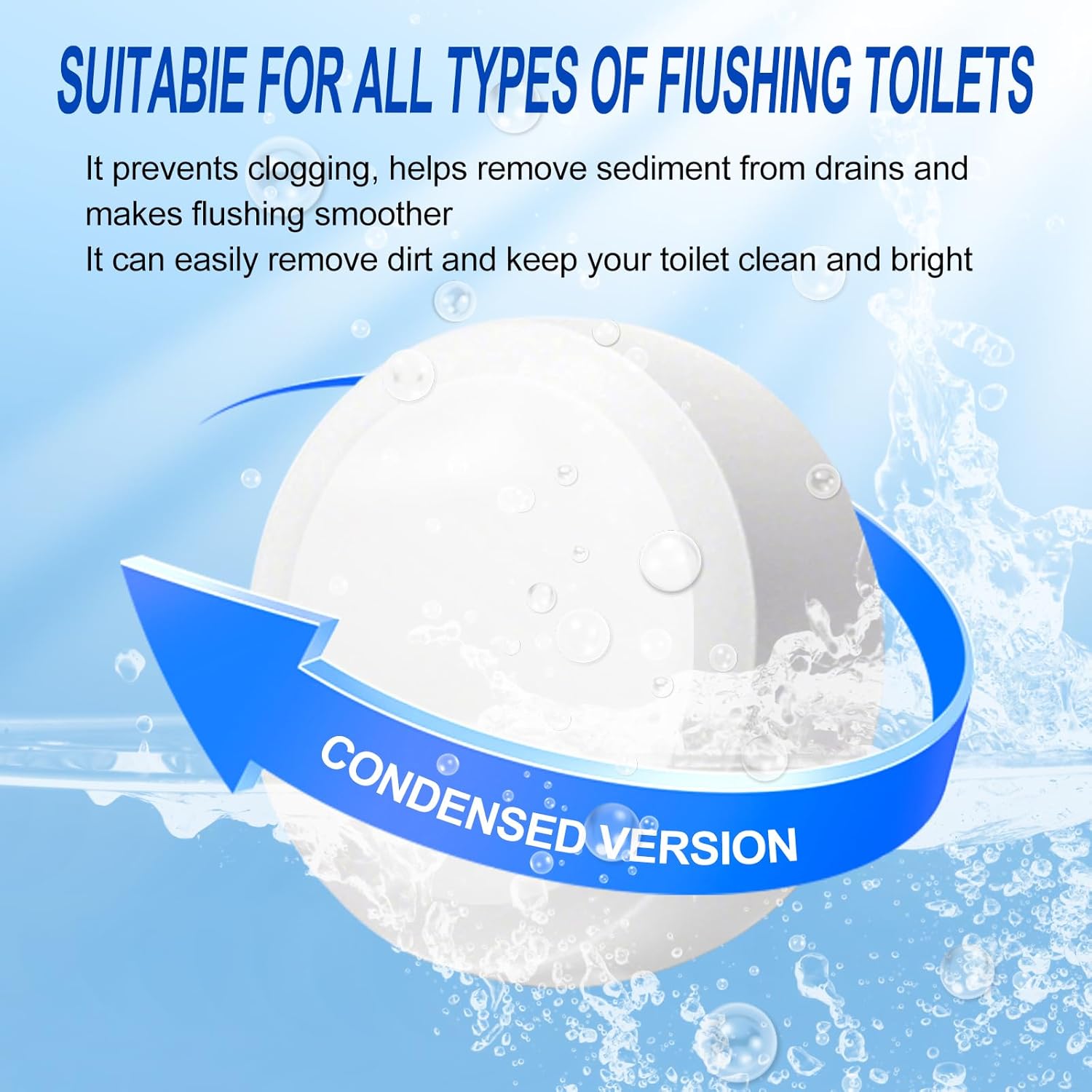 IFSRF Automatic Toilet Cleaner Tablets 50 Pack - Blue