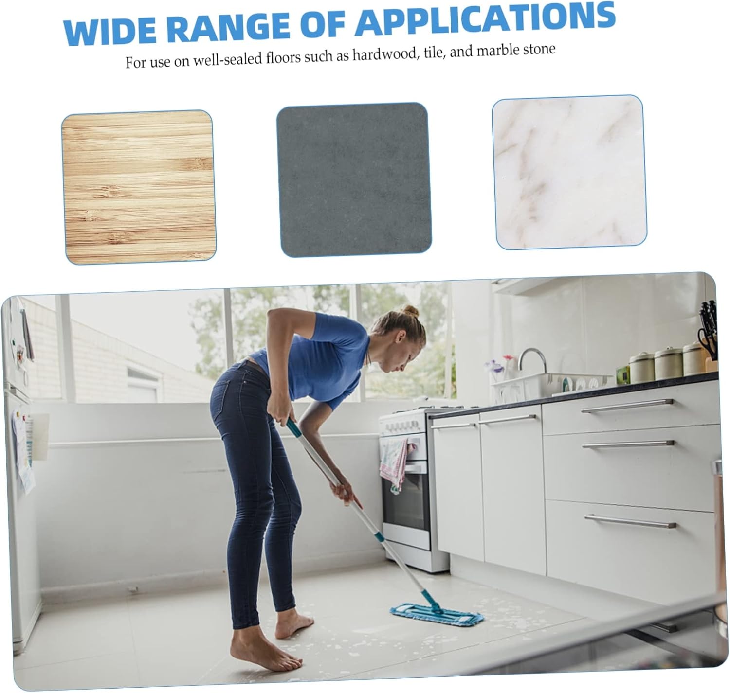 8pcs Reusable Mop Pads for Hardwood and Laminate Floors