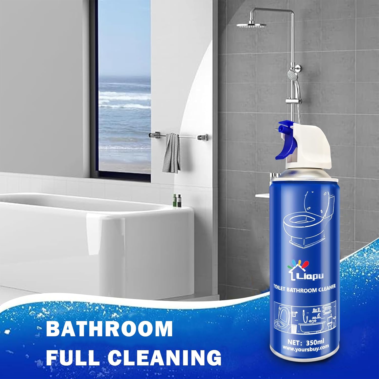 Liapu Toilet Bowl Cleaner - Odor Free Eco Safe Fast Stain Removal