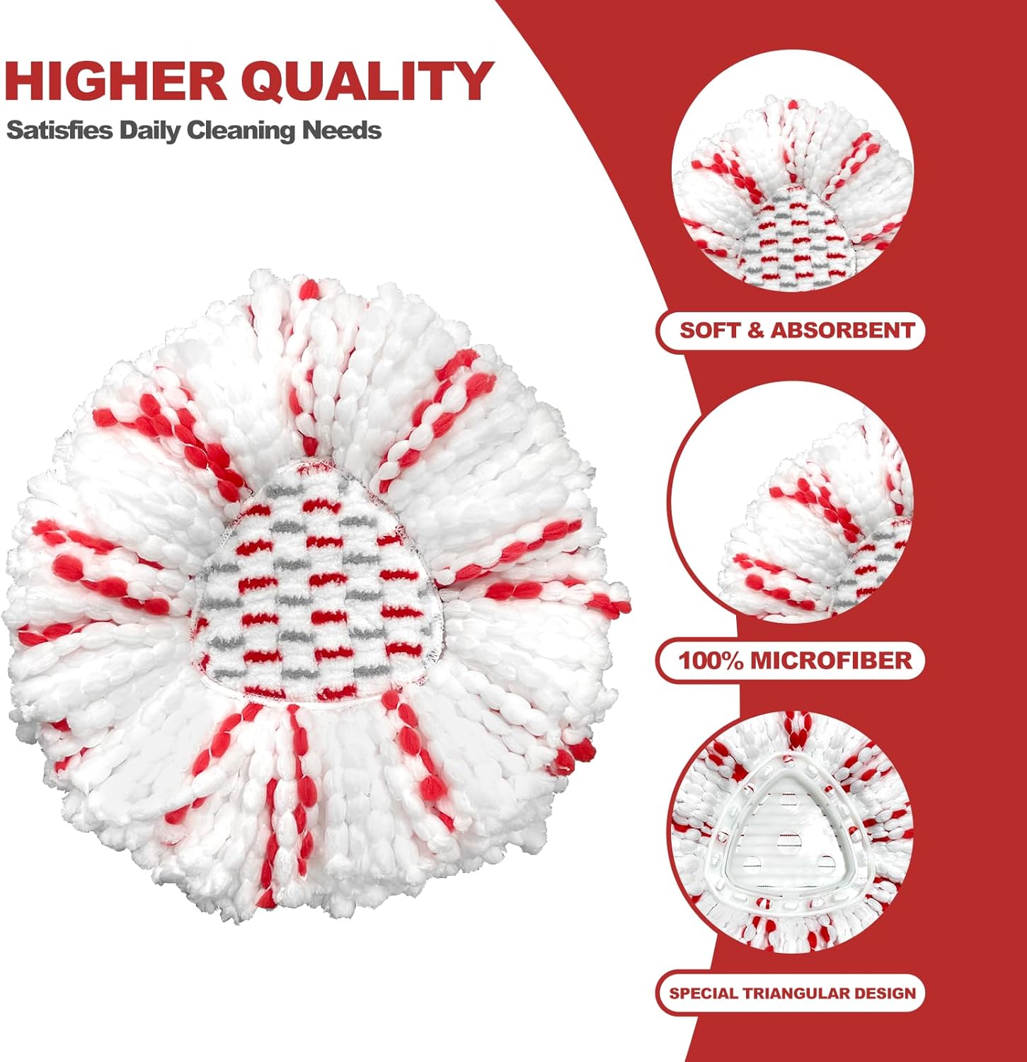 Nuorest Spin Mop Replacement Head 4 Pack 1
