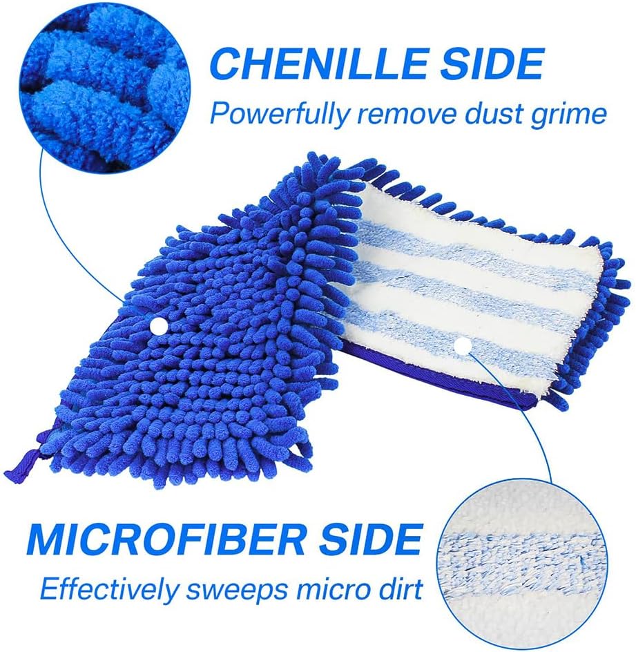 DRKLEAN Microfiber Mop Pads O-Cedar Dual-Action Replacement Heads Pack of 6