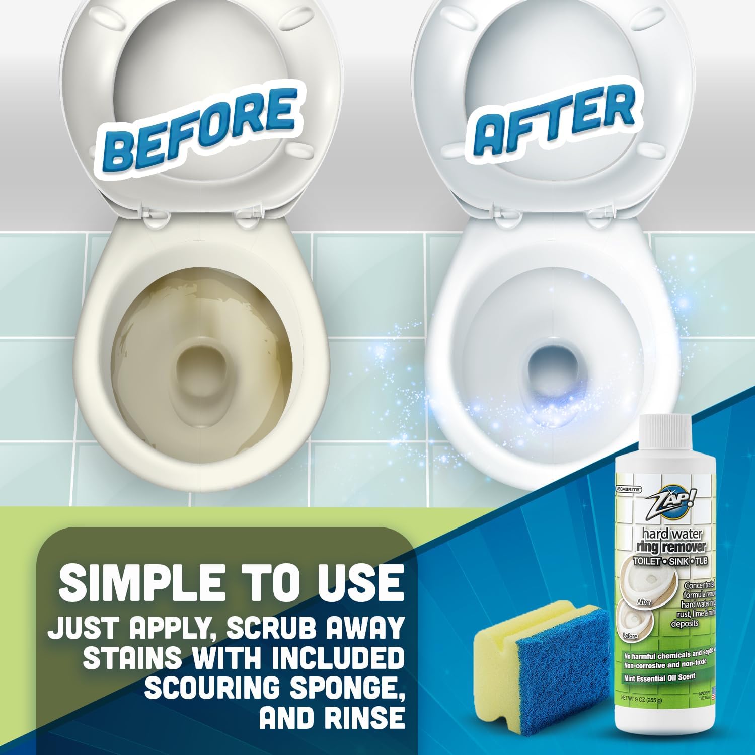 Megabrite Toilet Bowl Stain Remover 9 oz