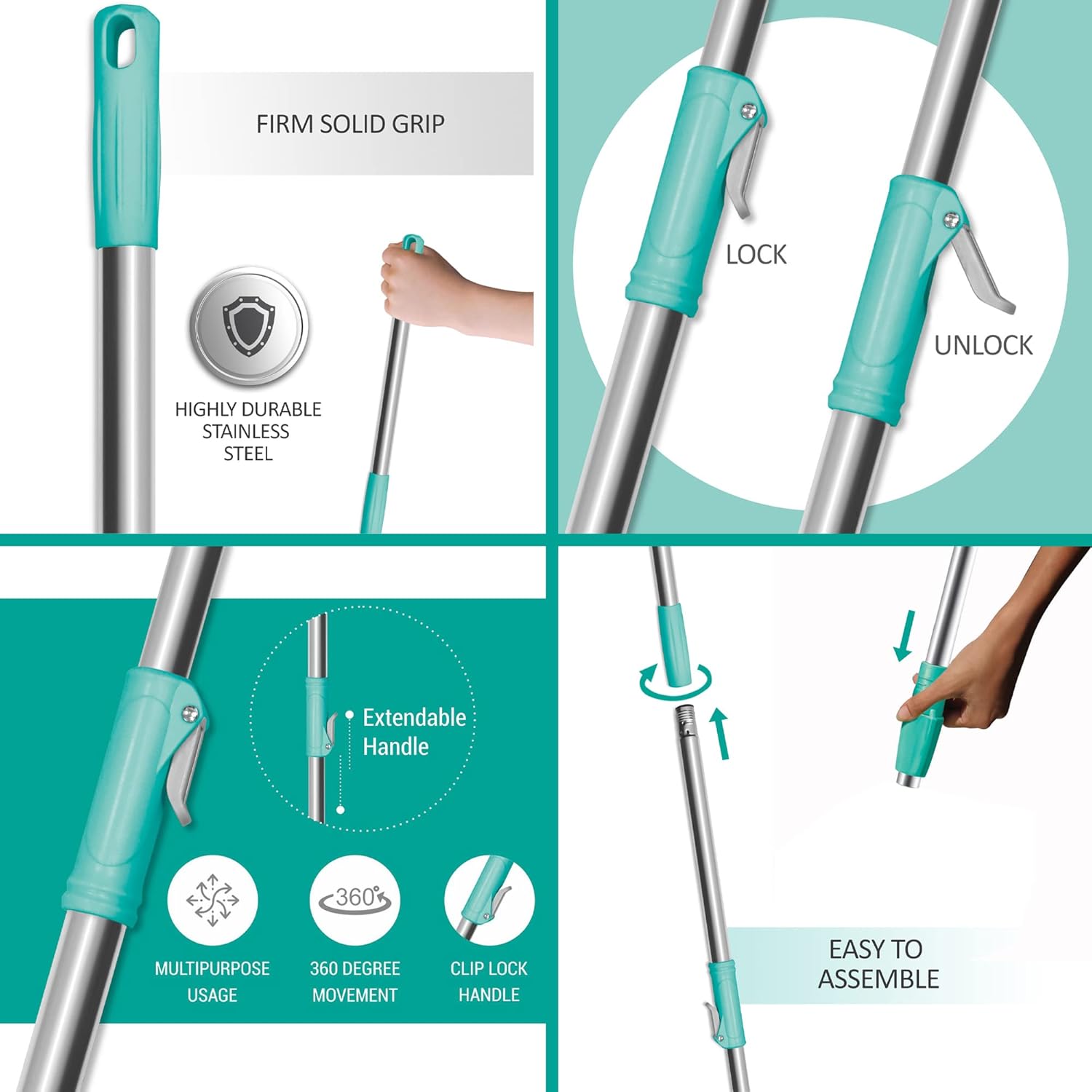 Spotzero By Milton Replacement Handle with Microfiber Refill