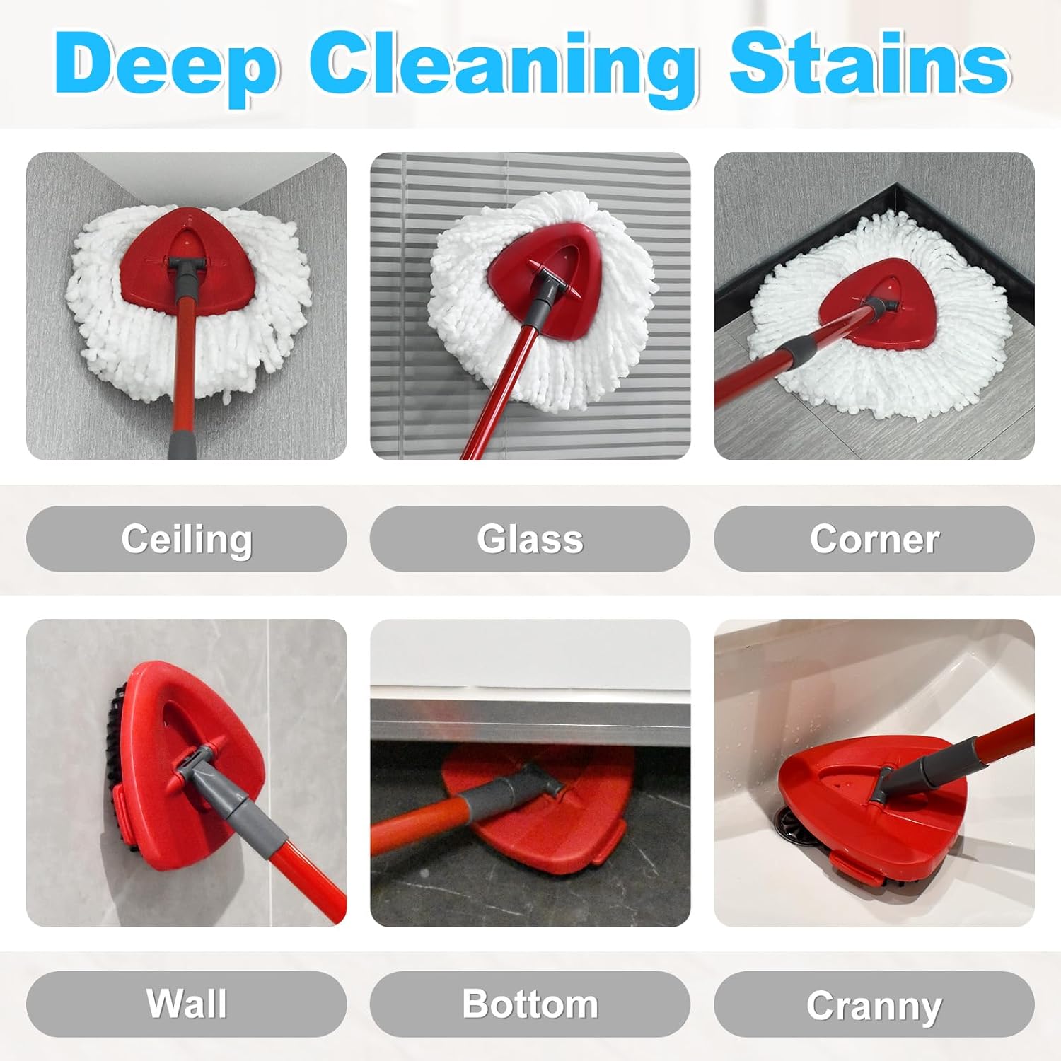 Yuunaie Spin Mop Replacement Heads for Ocedar 2 Pack Set